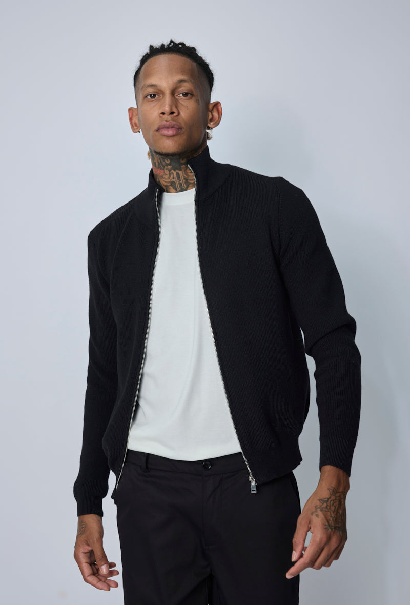 Veste col montant zippée