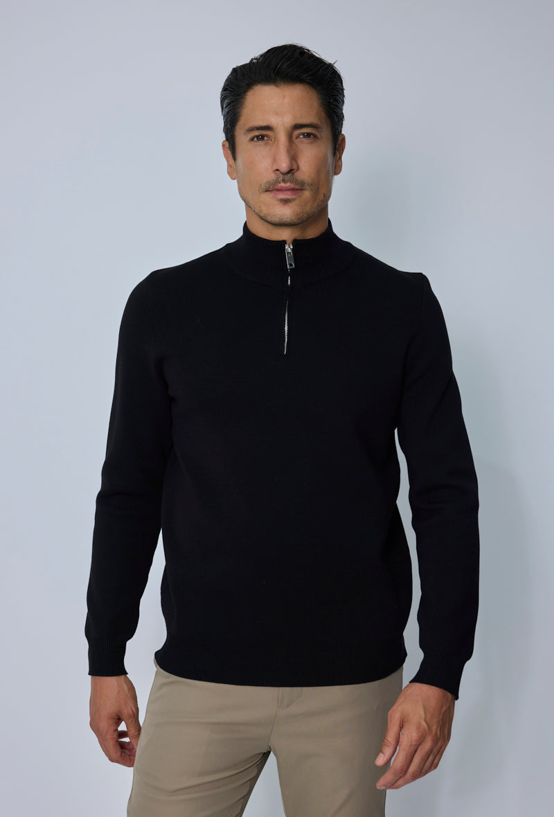 Pull col montant zippé