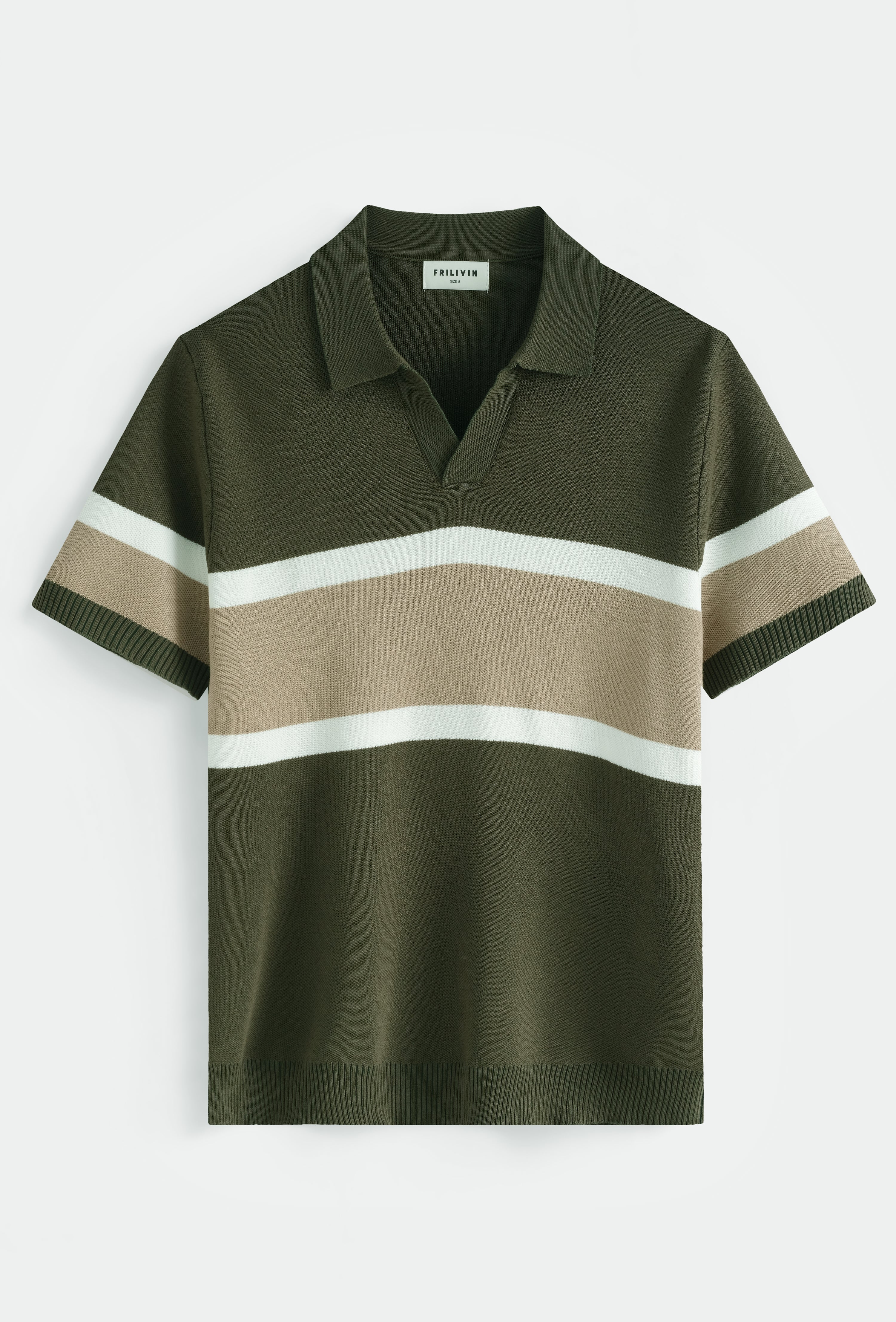 Polo tricoté rayures rétro