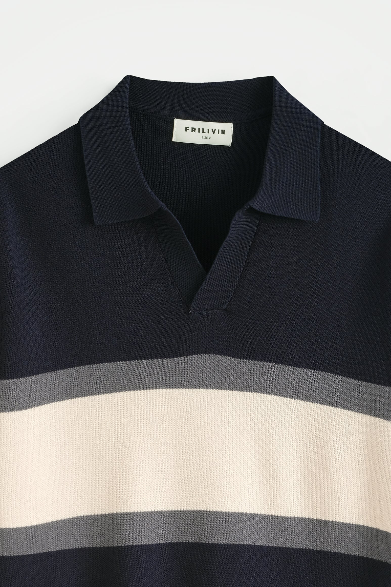 Polo tricoté rayures rétro