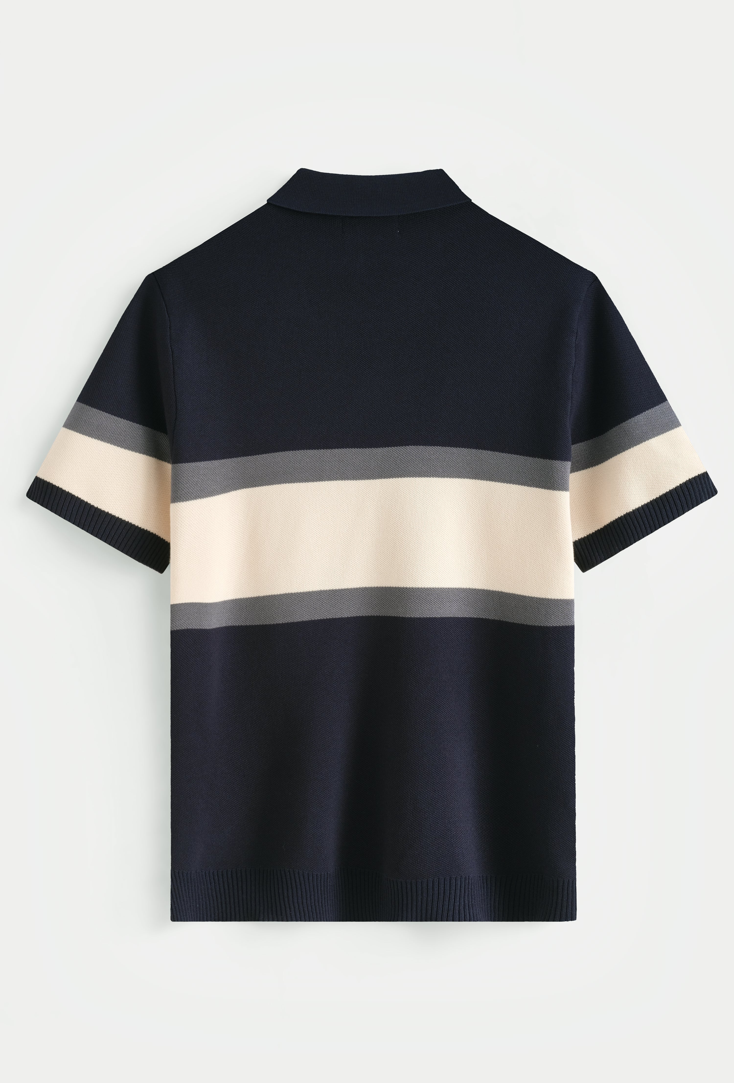 Polo tricoté rayures rétro