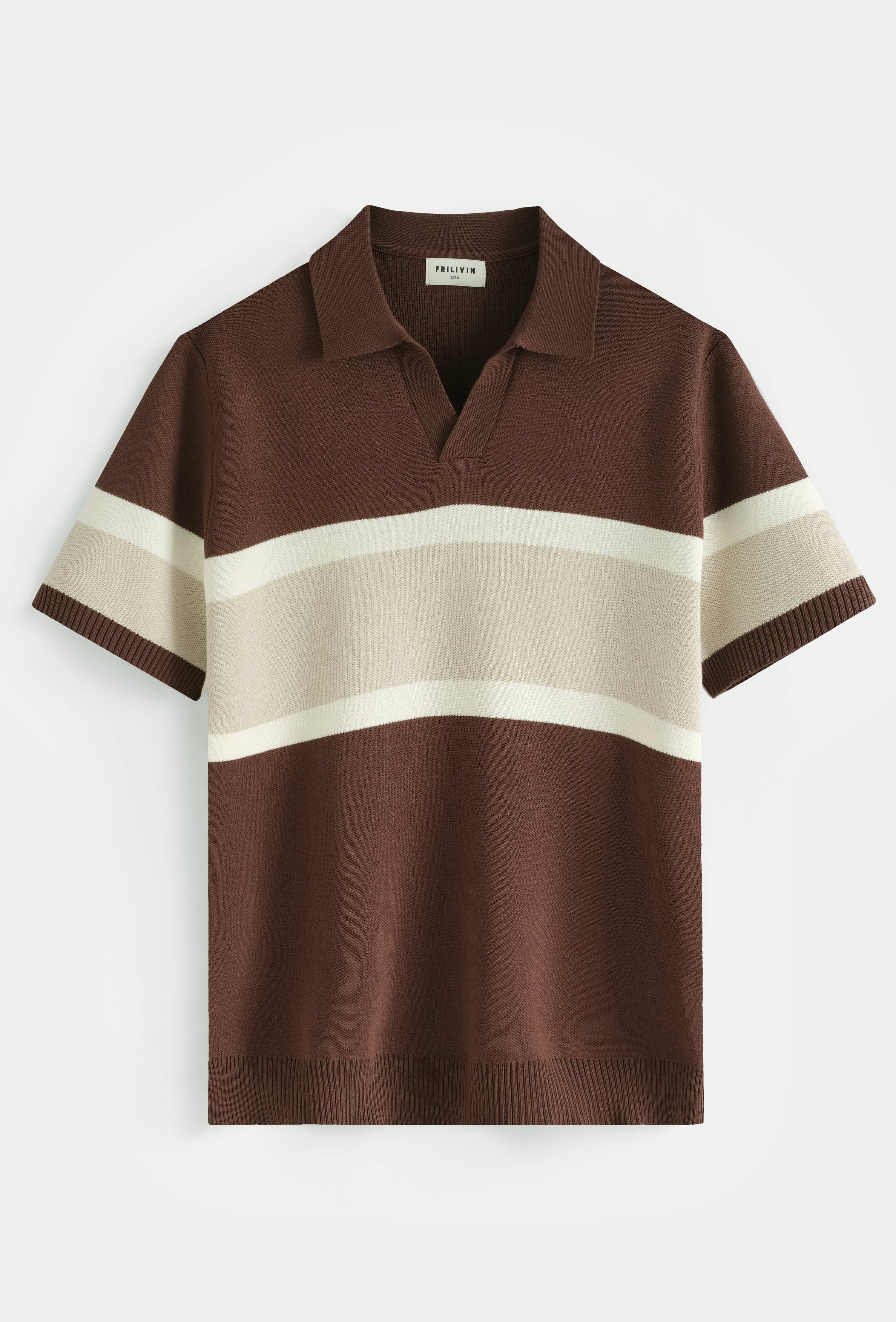 Polo tricoté rayures rétro