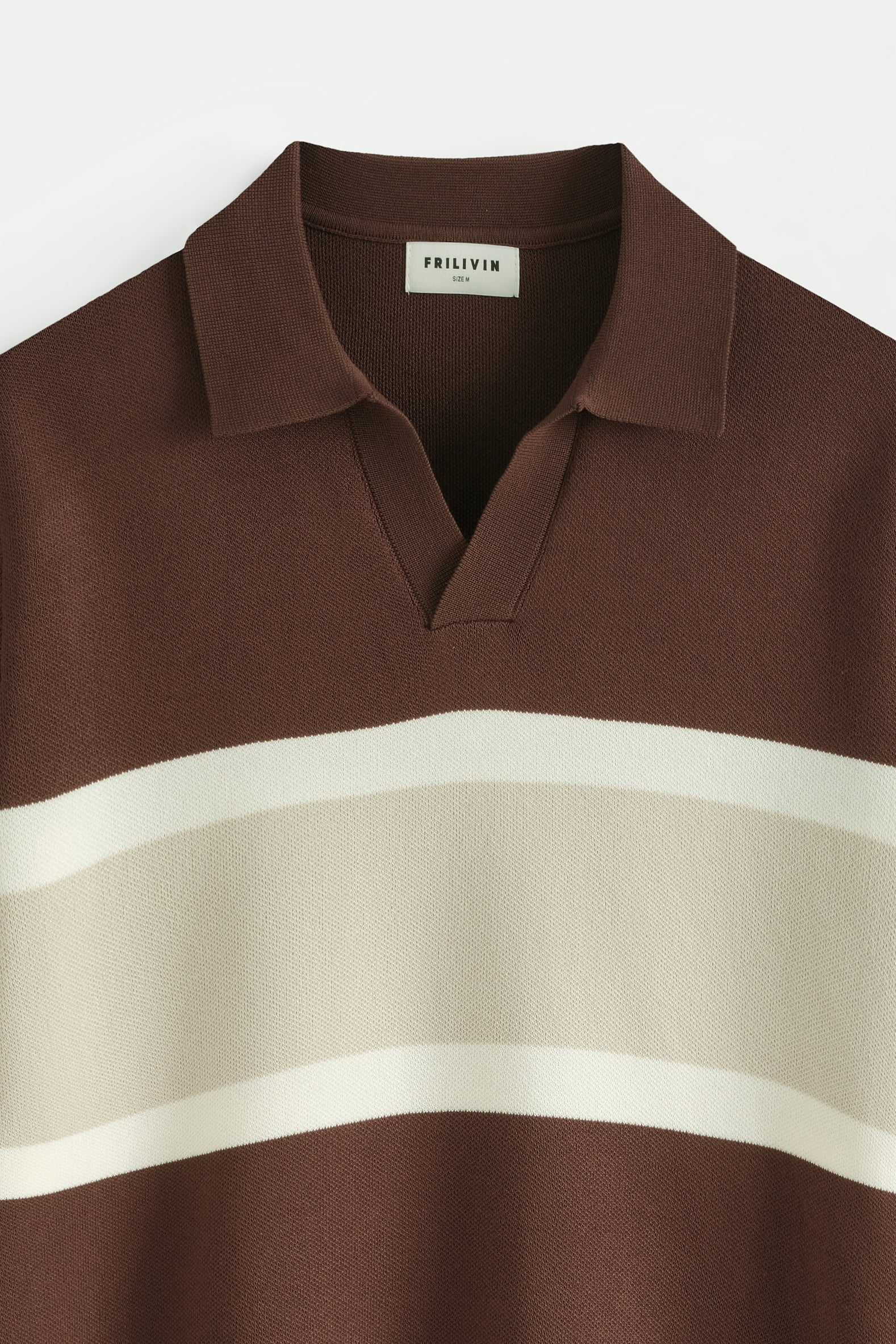 Polo tricoté rayures rétro