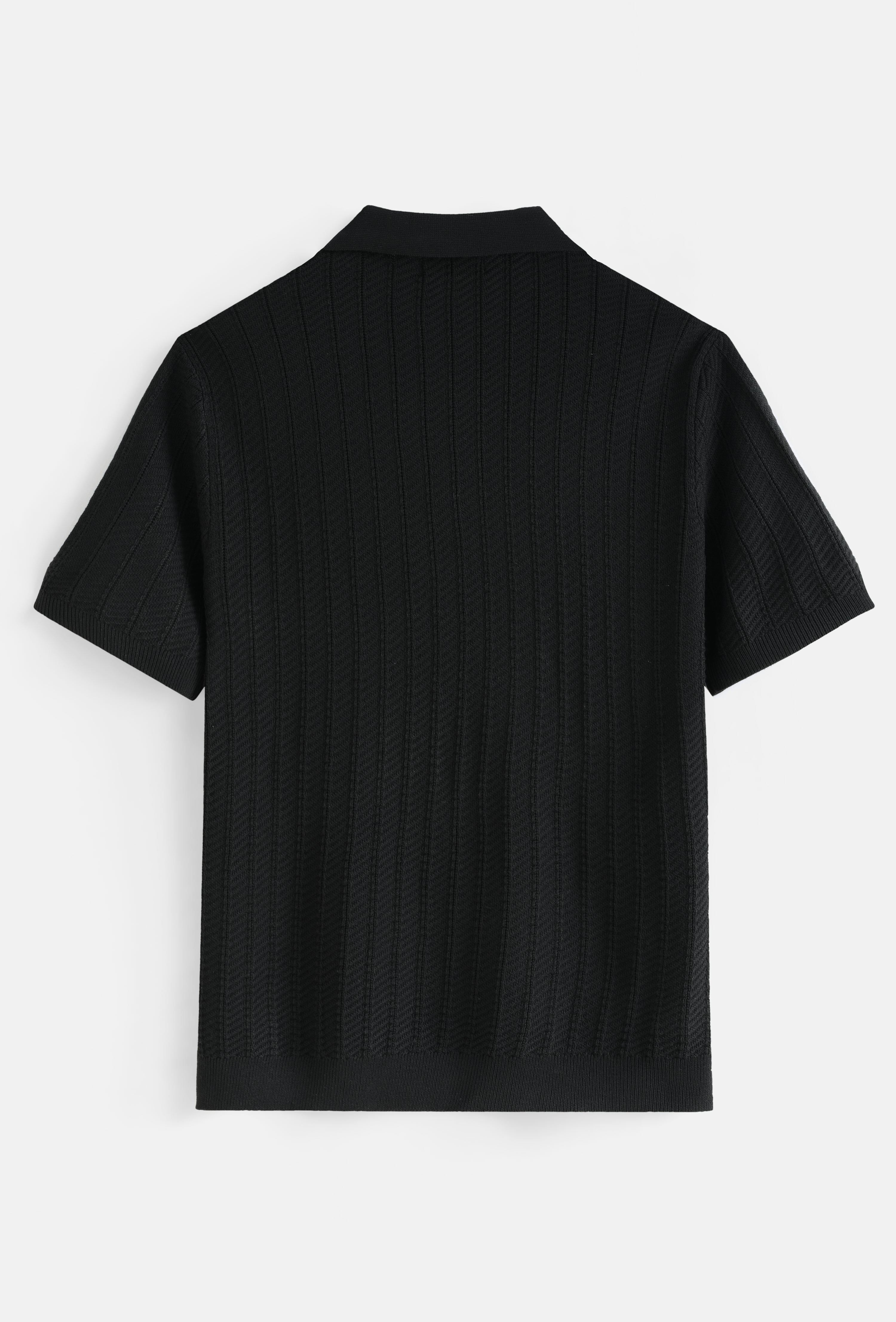 Polo tricot col v ouvert