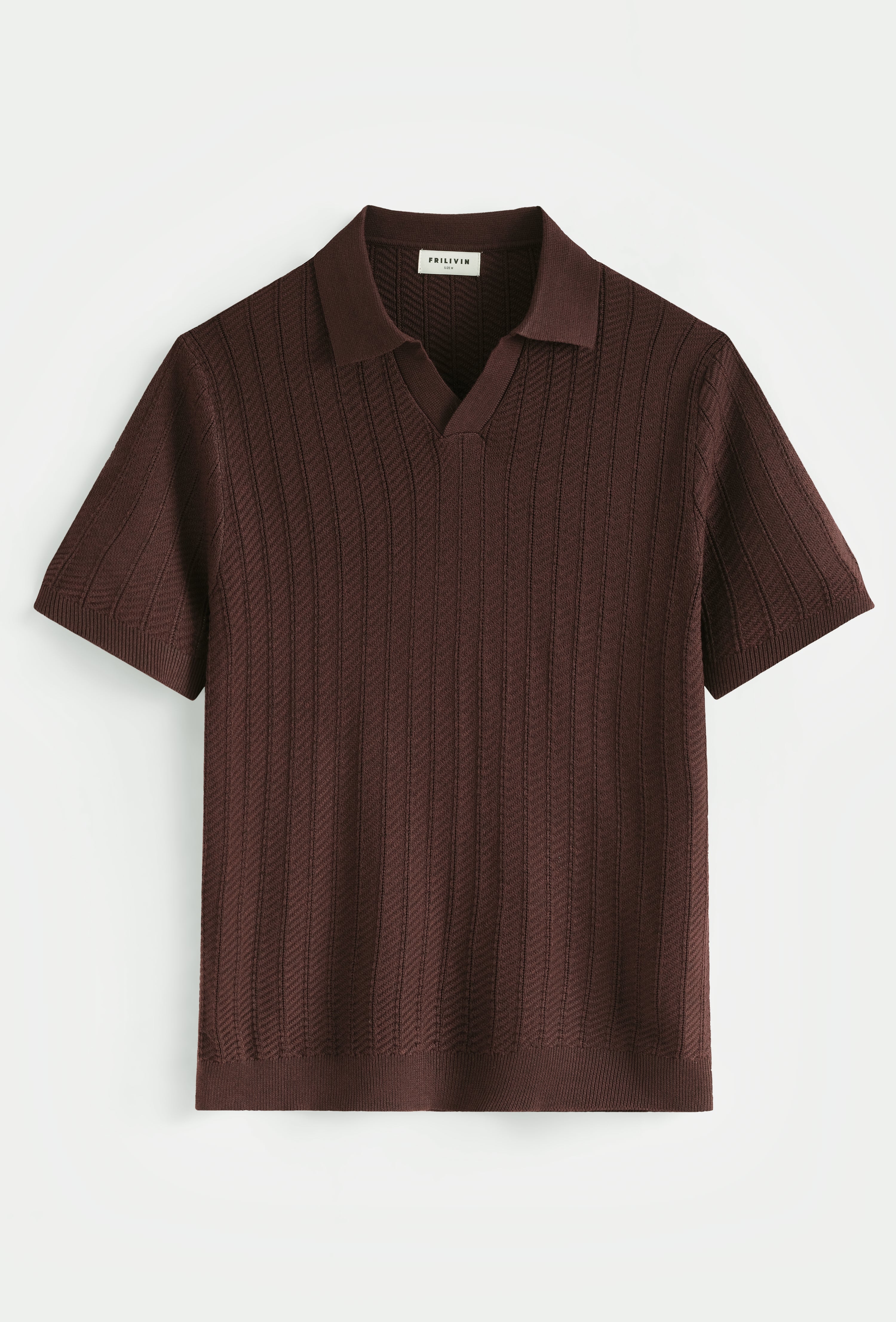 Polo tricot col v ouvert