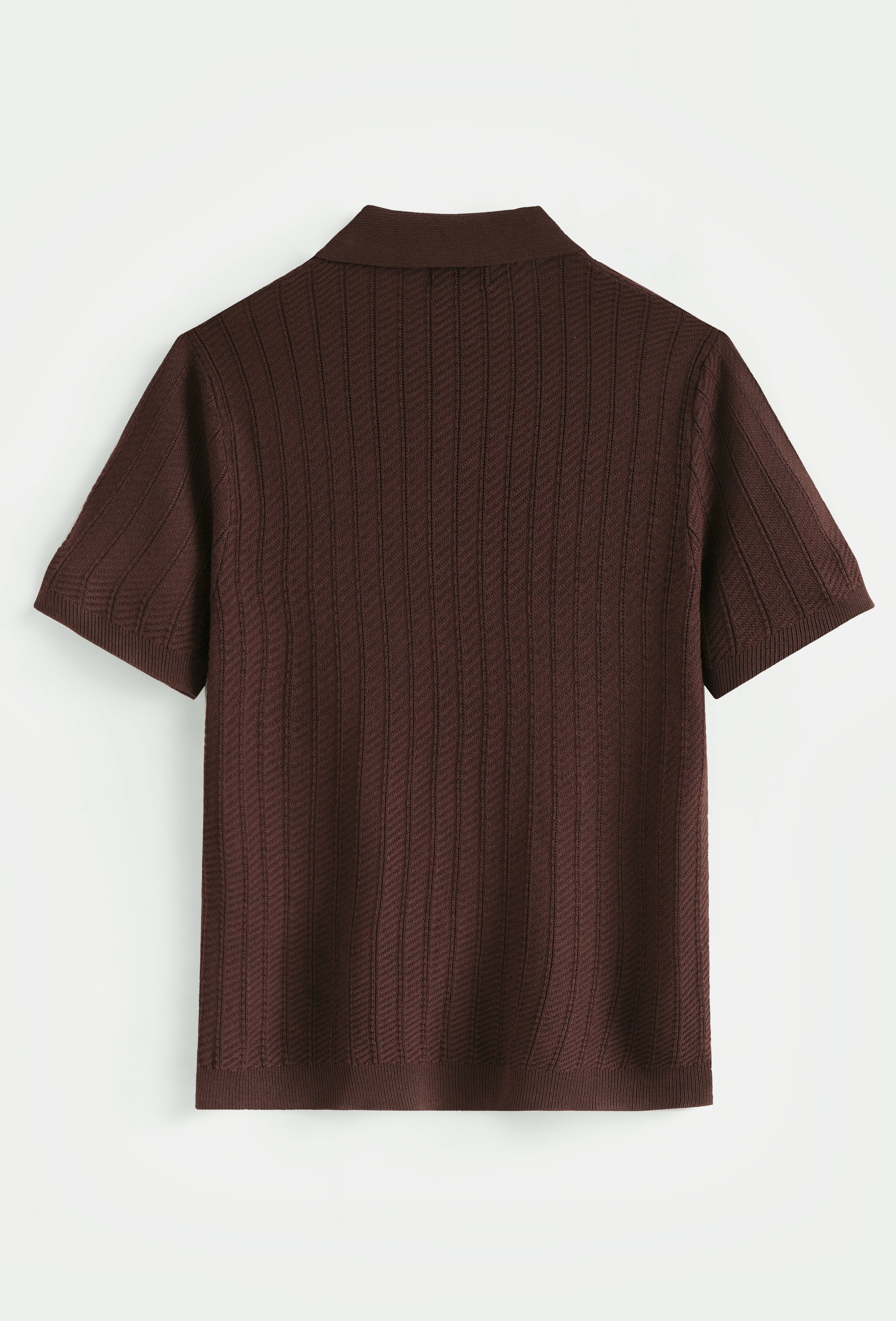 Polo tricot col v ouvert