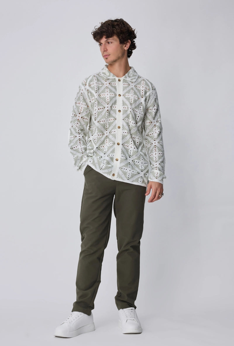 Chemise à crochet à motif