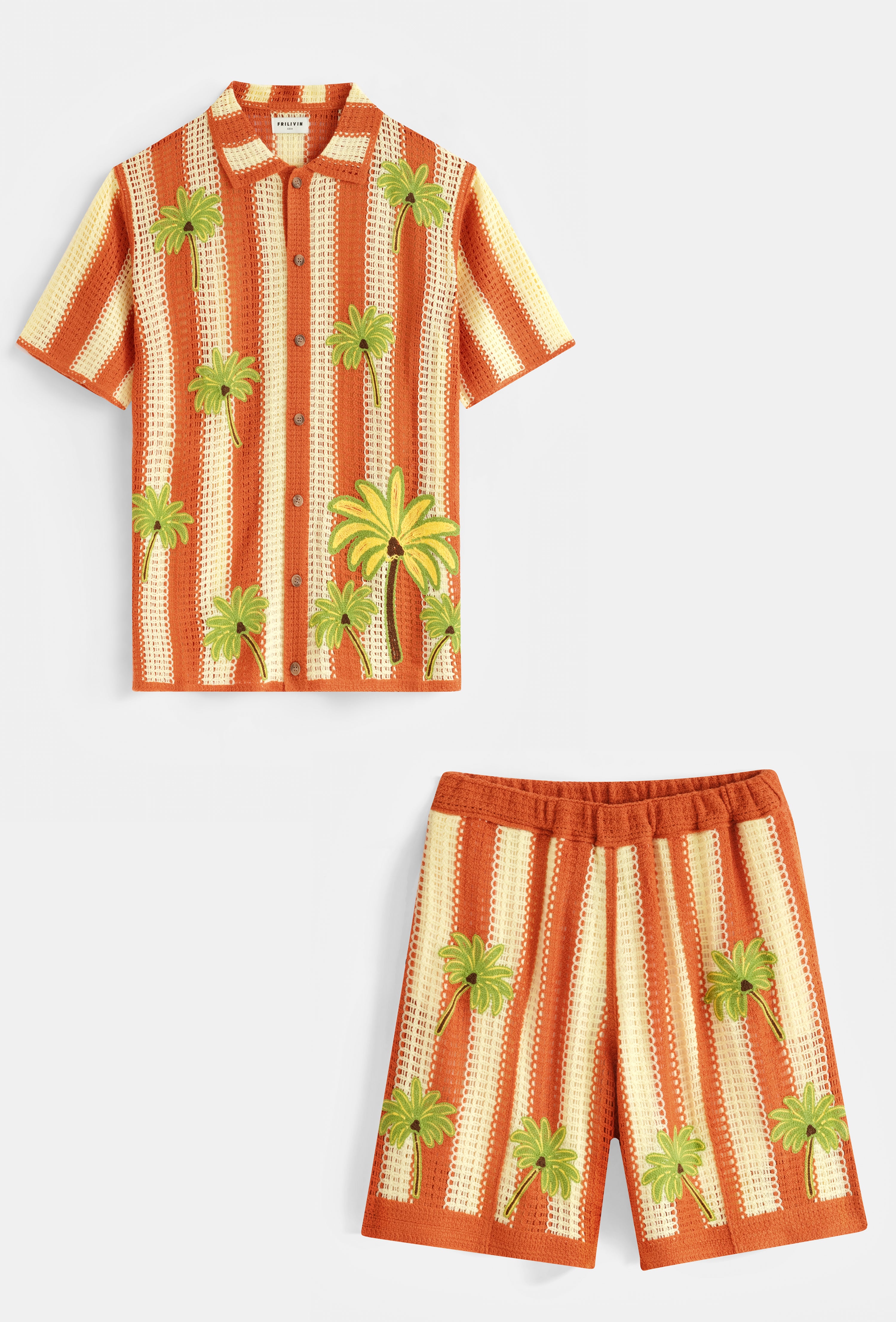 Ensemble chemise short tropical
