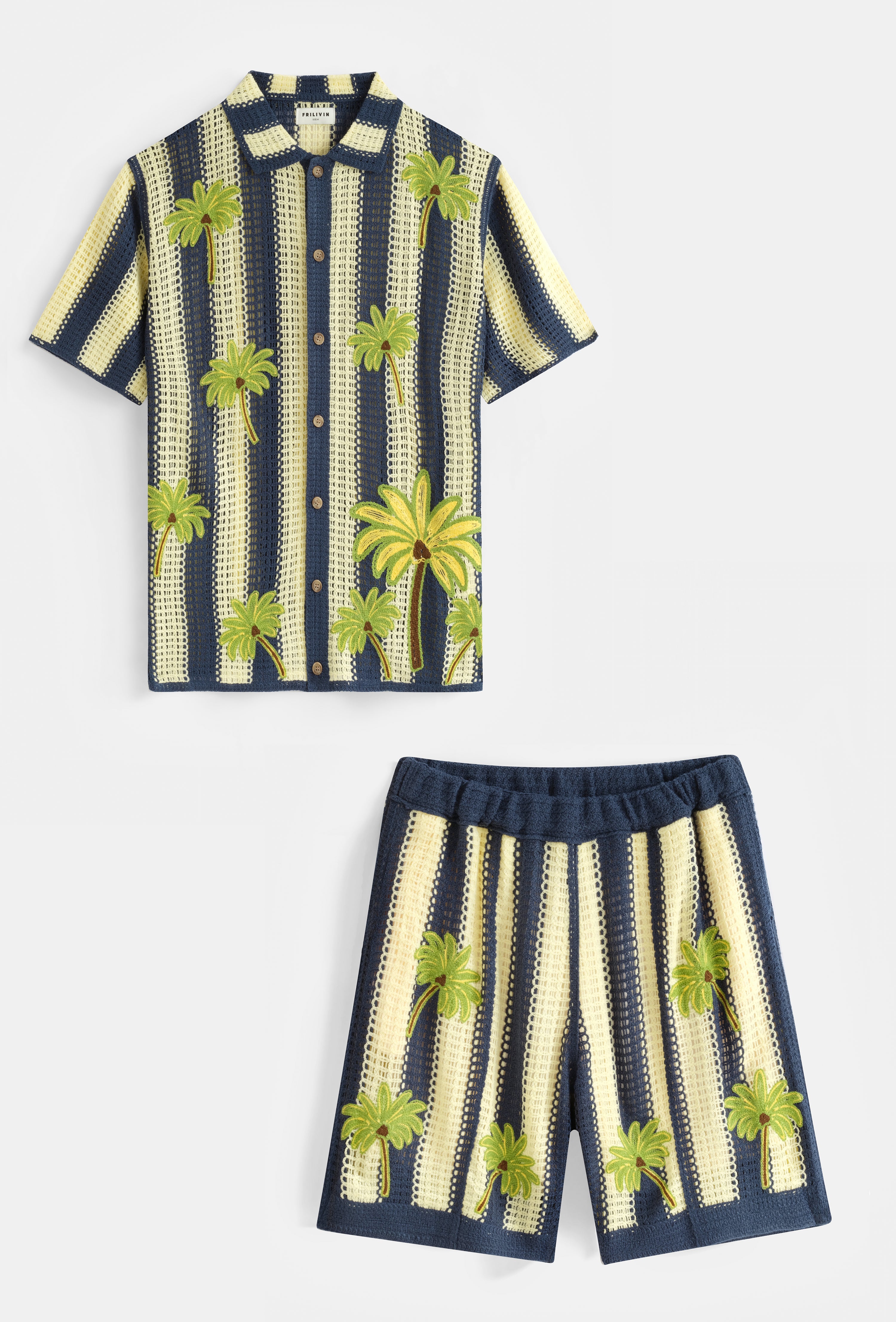 Ensemble chemise short tropical