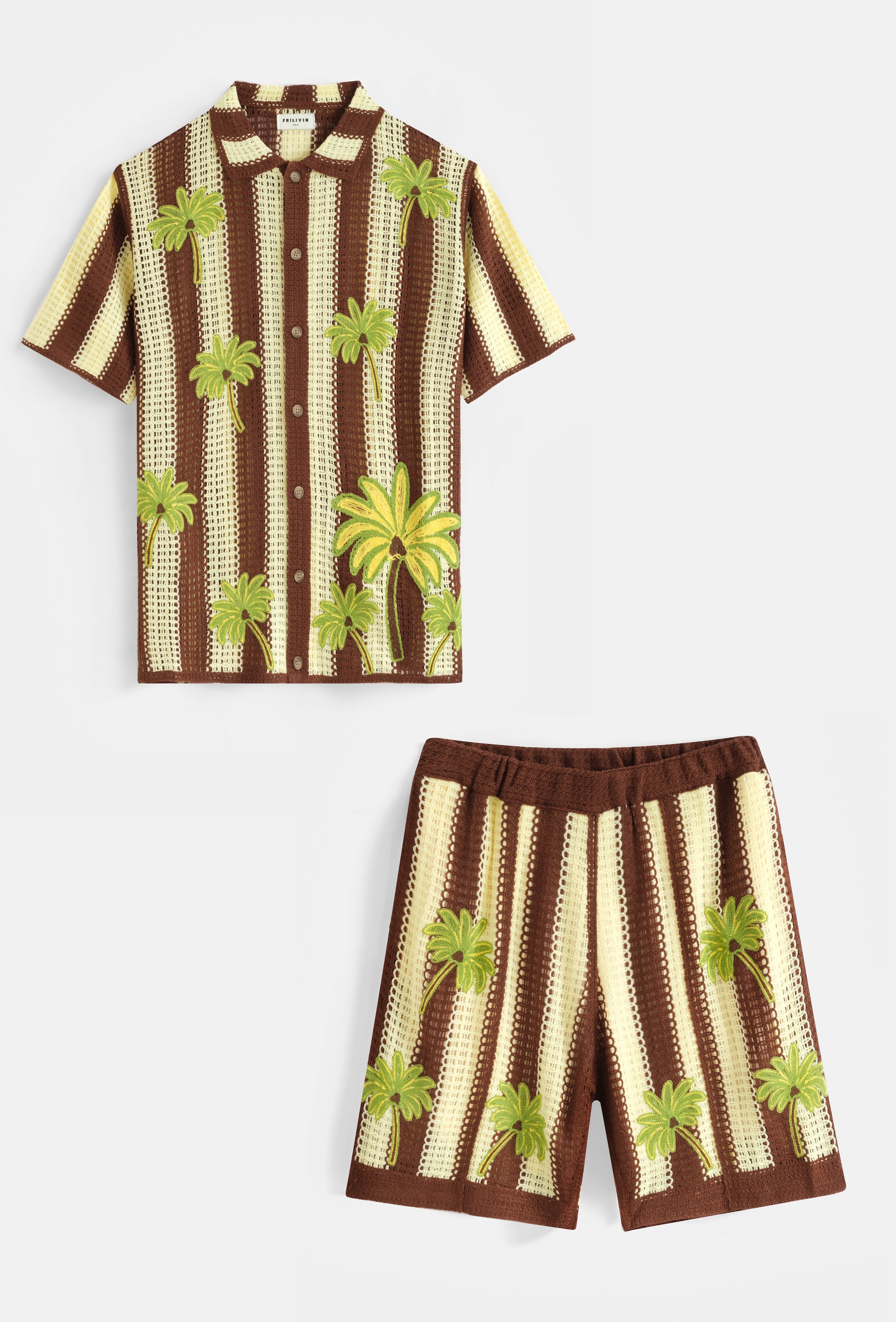 Ensemble chemise short tropical