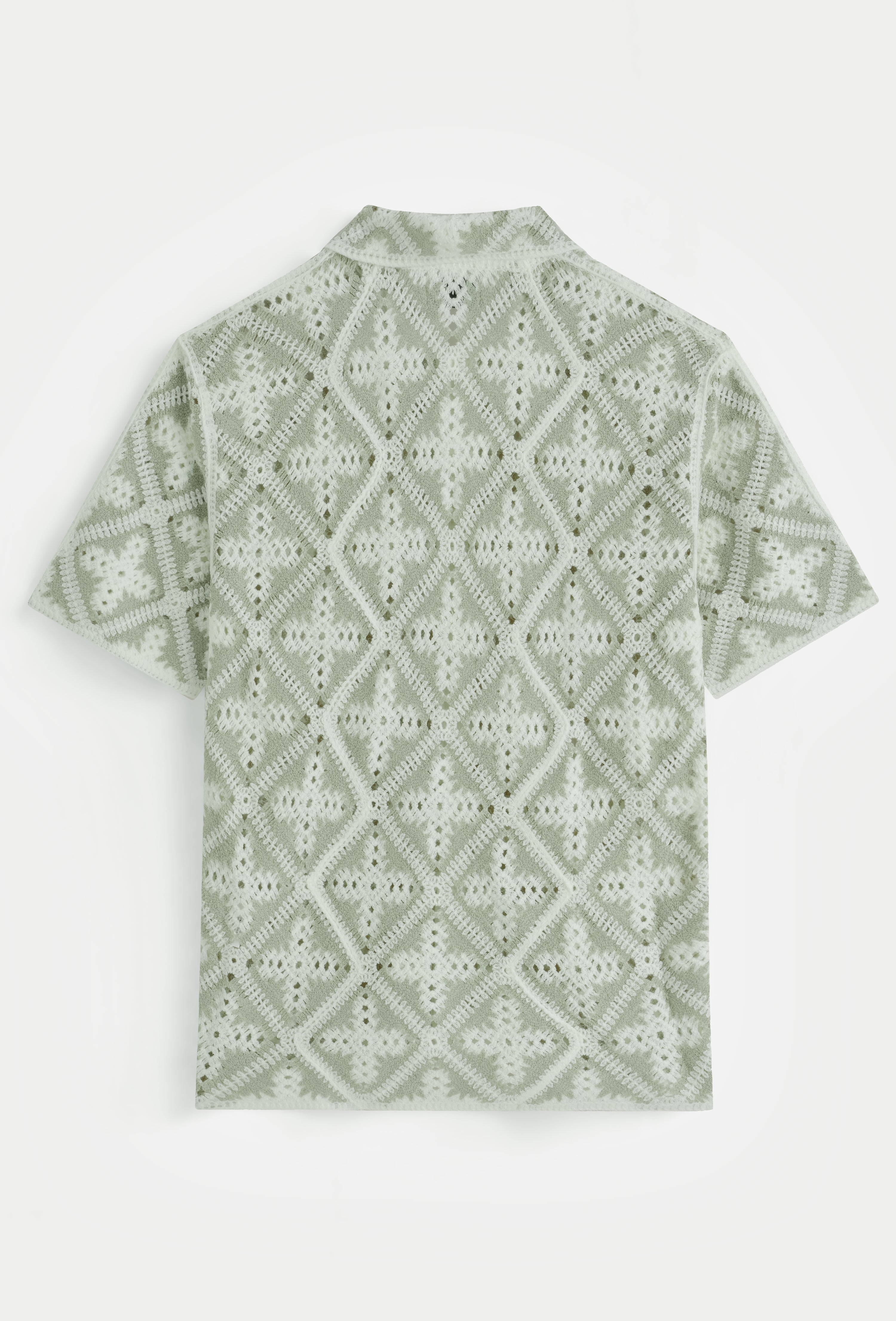 Chemise crochet col cubain