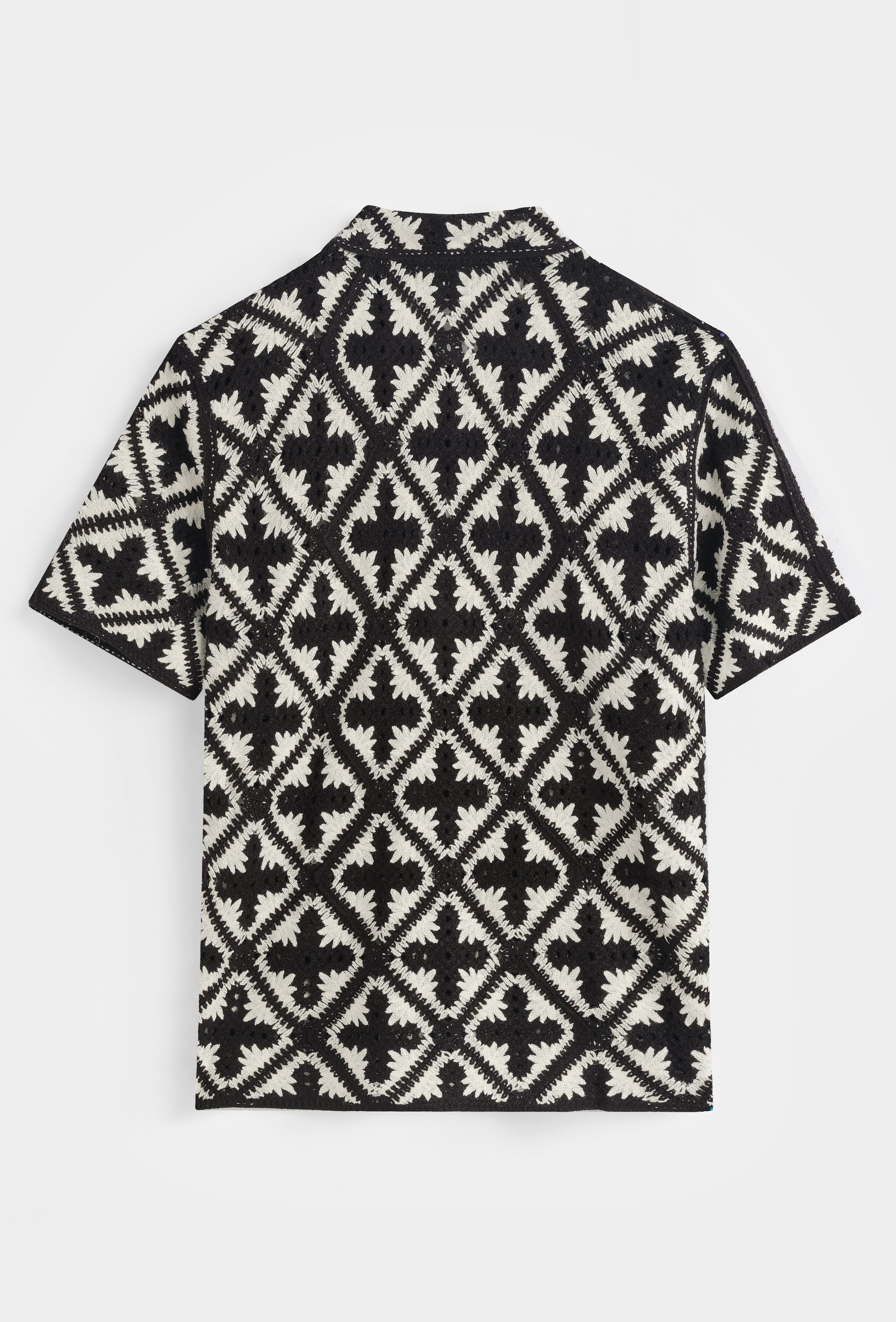 Chemise crochet col cubain