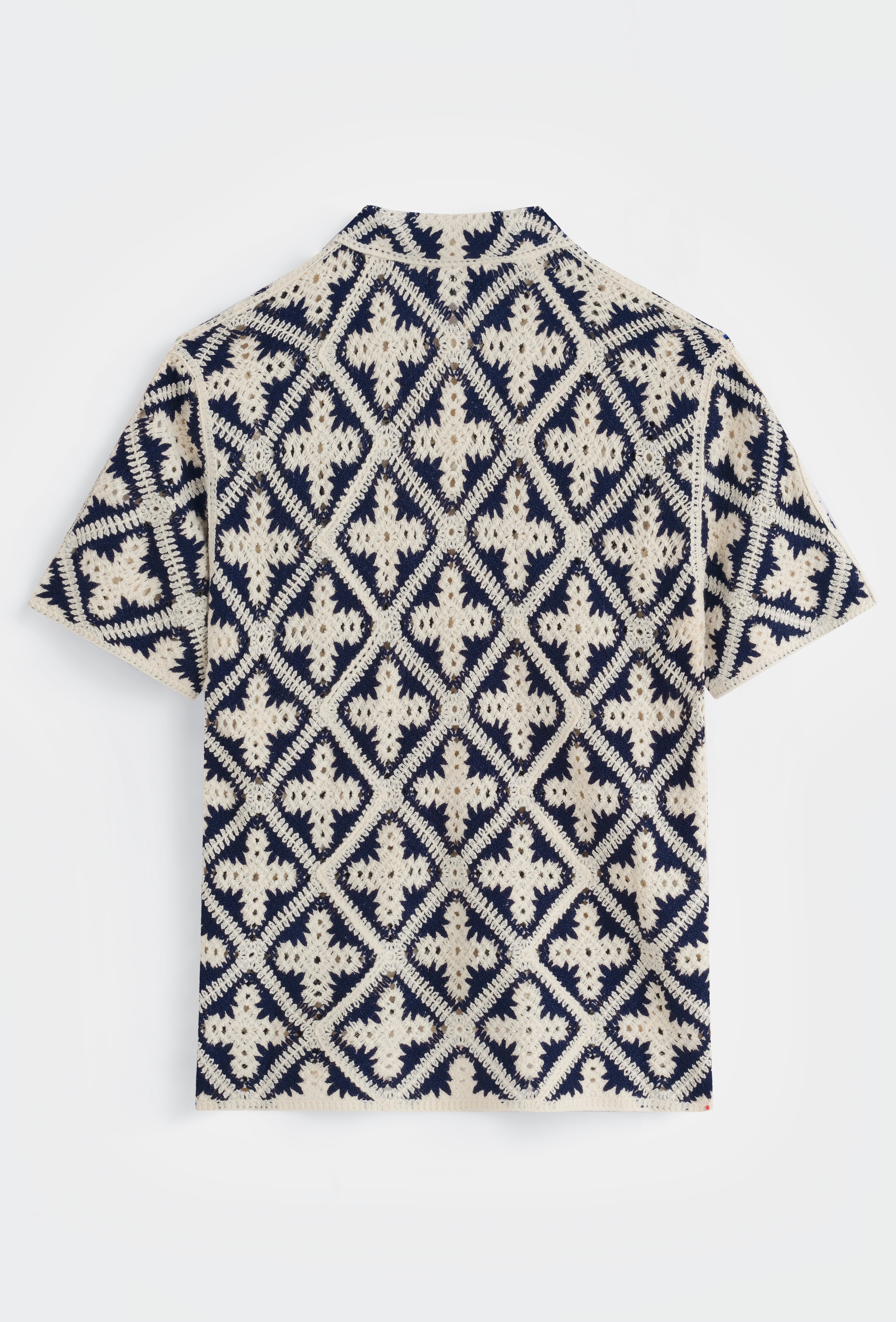 Chemise crochet col cubain