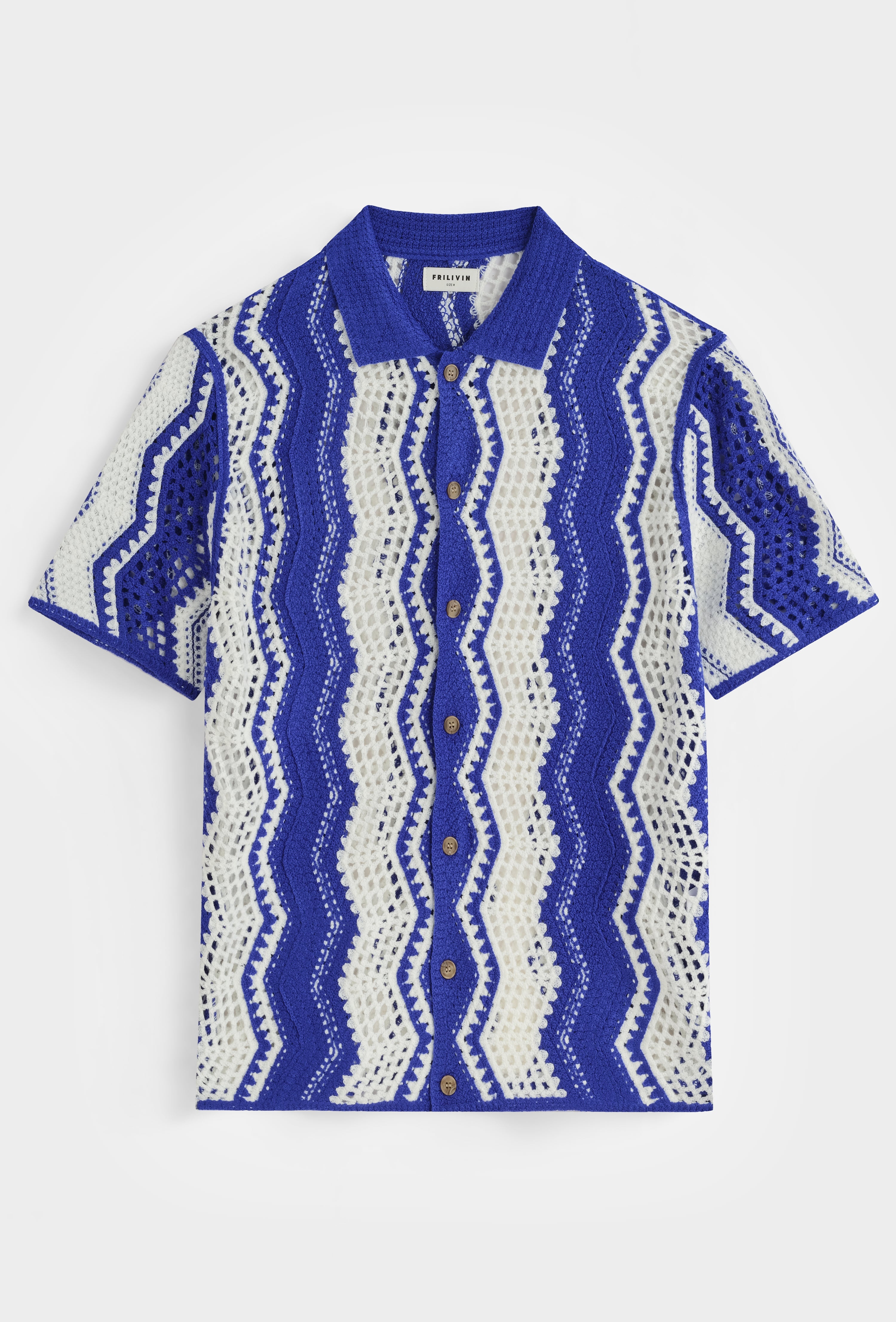 Chemise polo tricot ondes