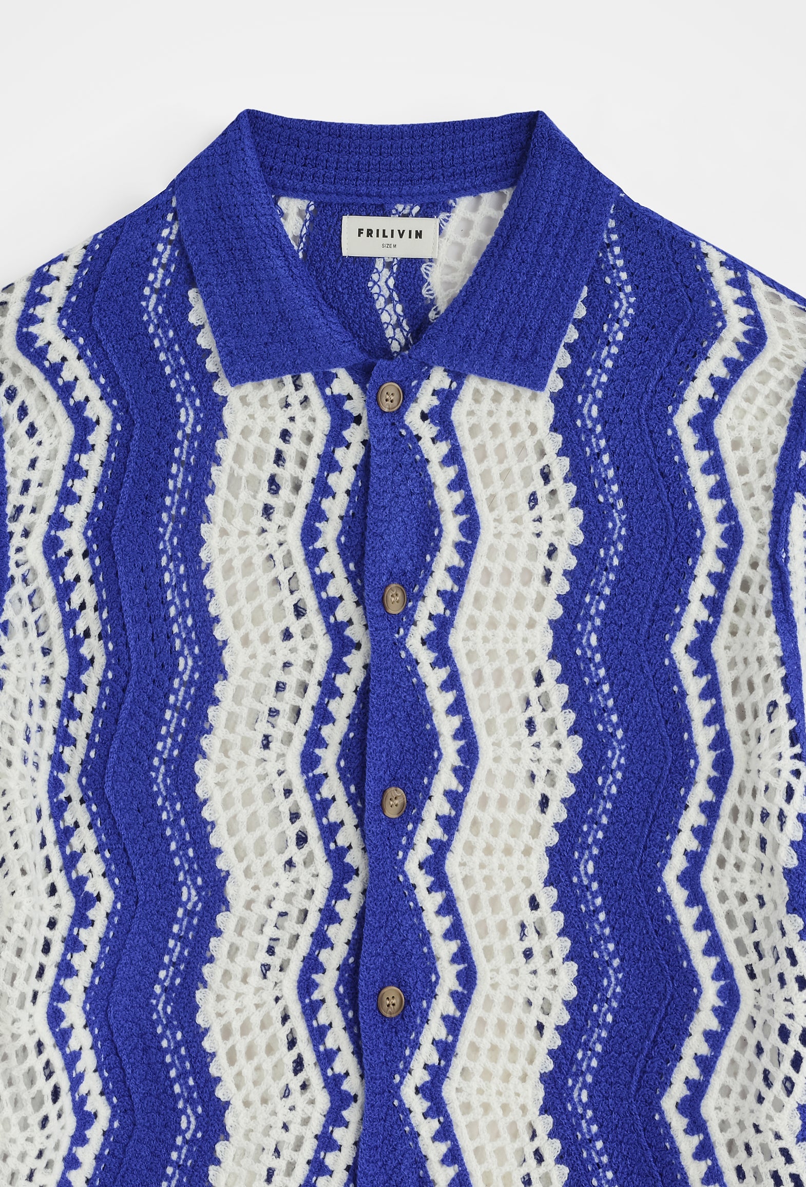 Chemise polo tricot ondes