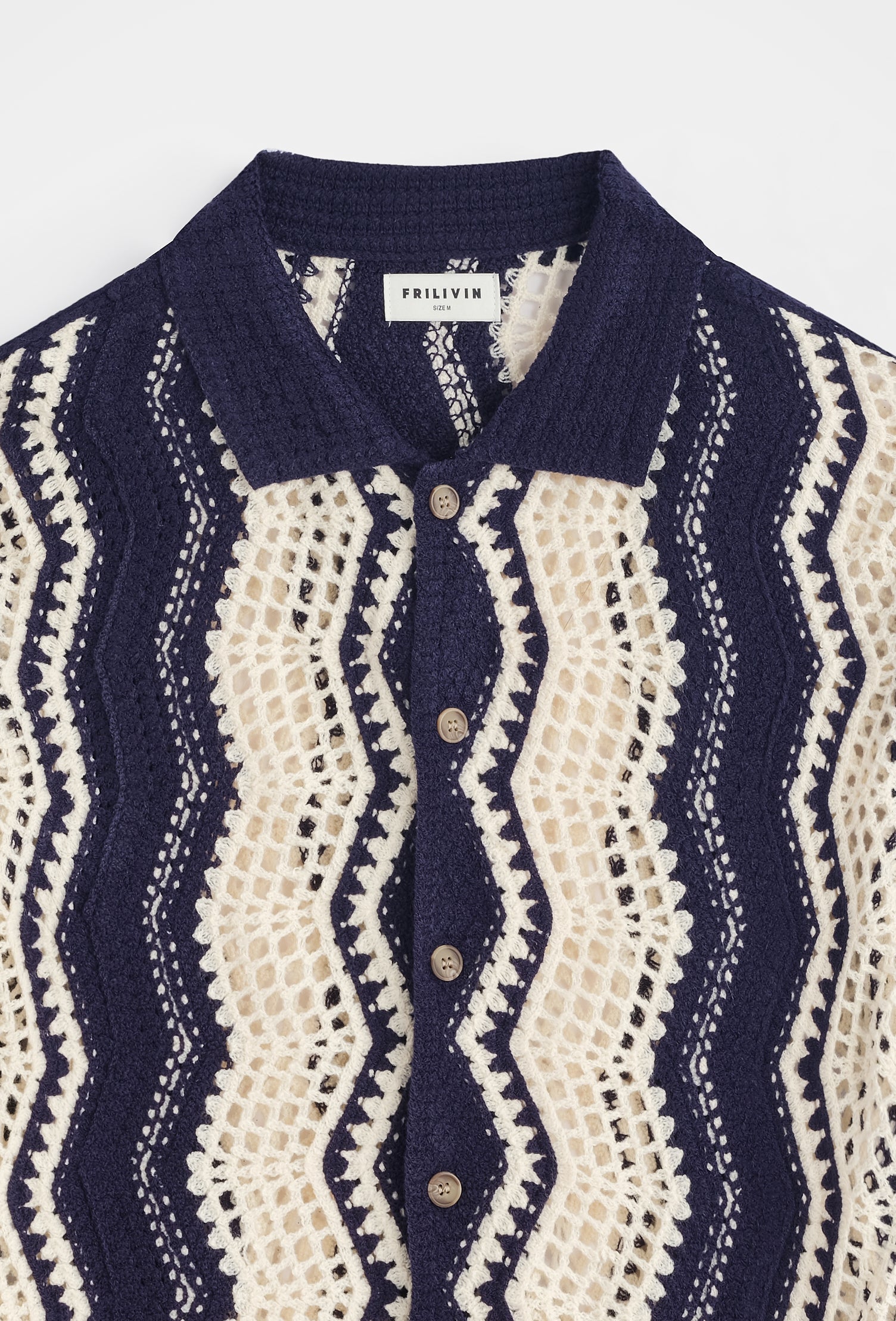 Chemise polo tricot ondes