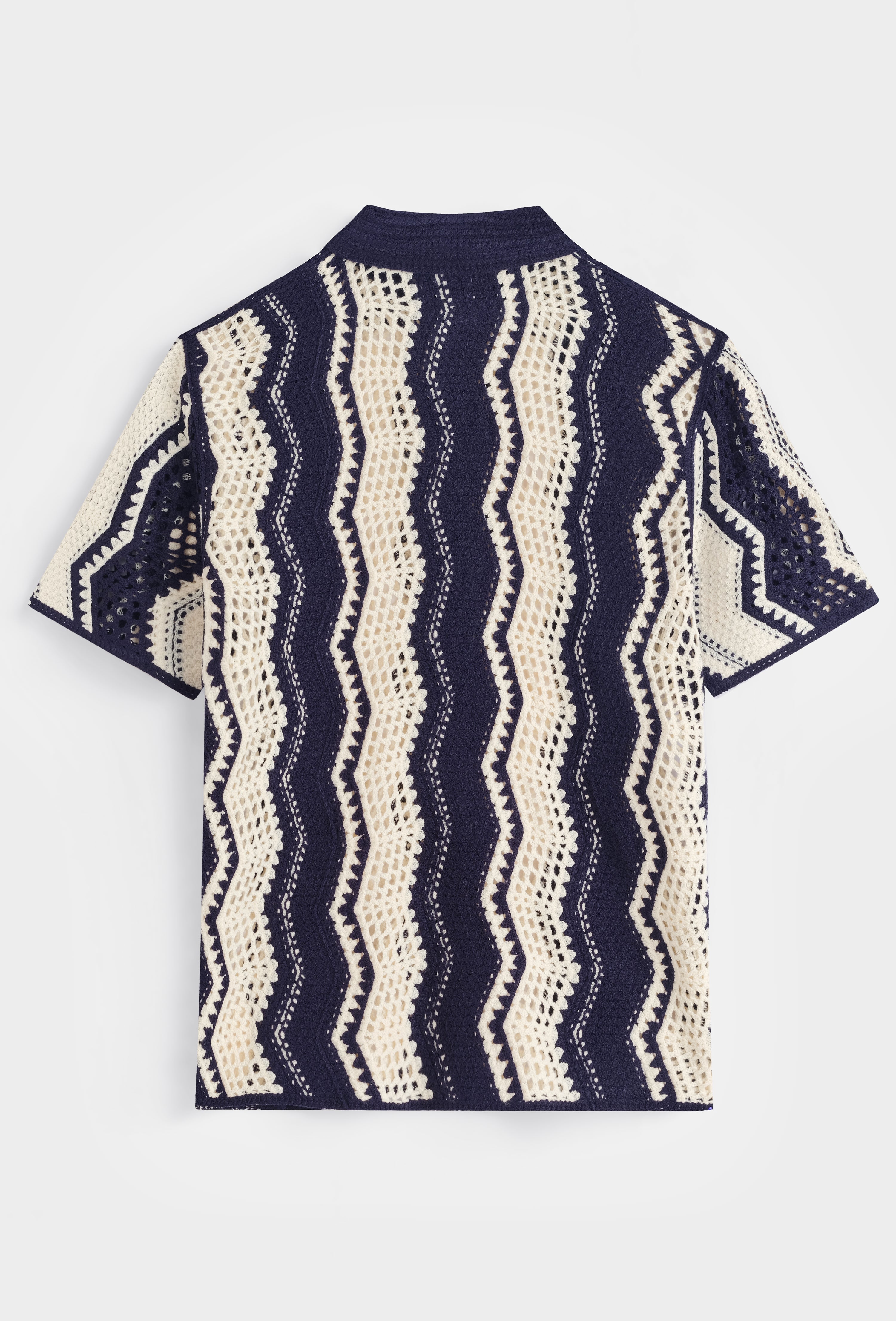 Chemise polo tricot ondes