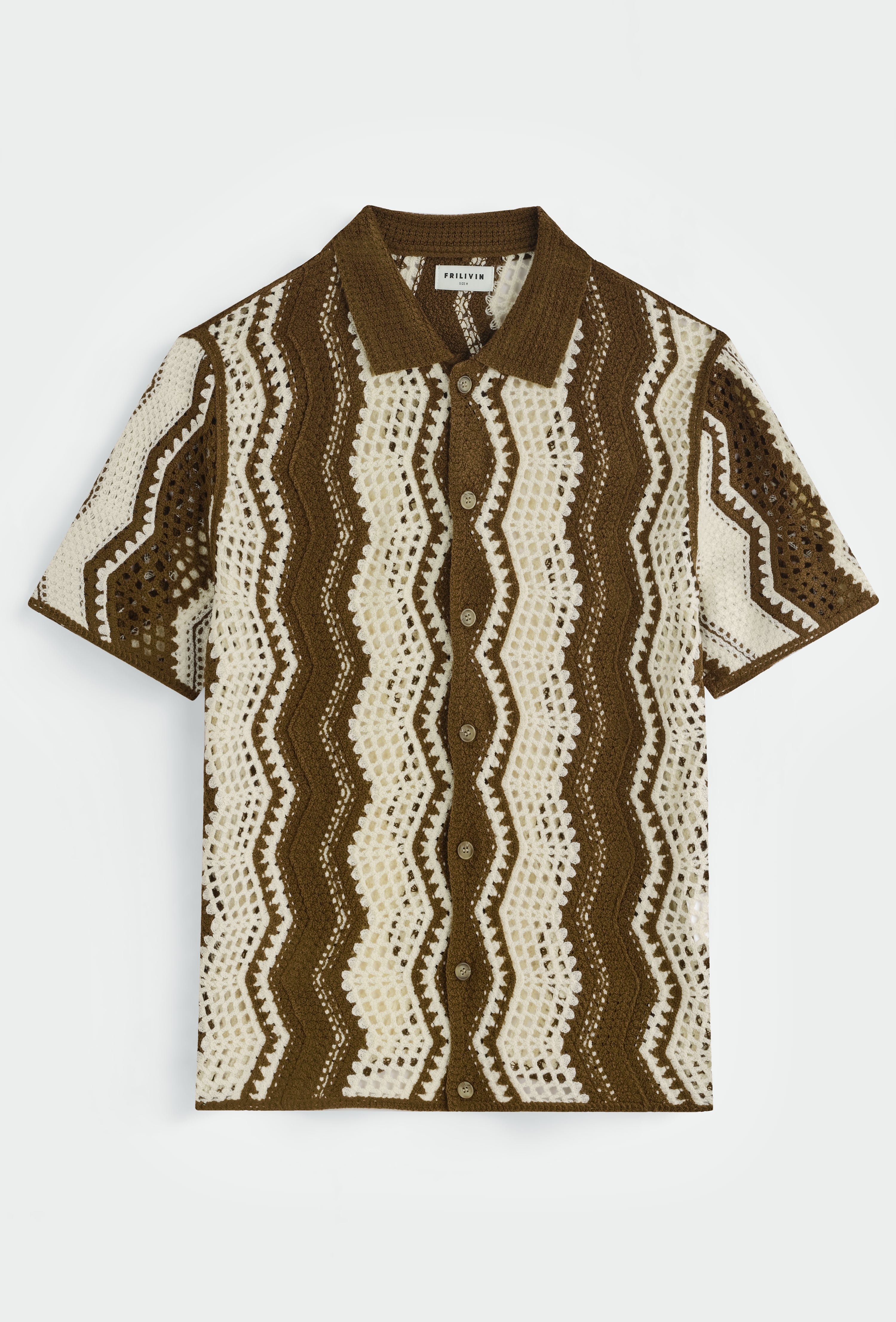 Chemise polo tricot ondes