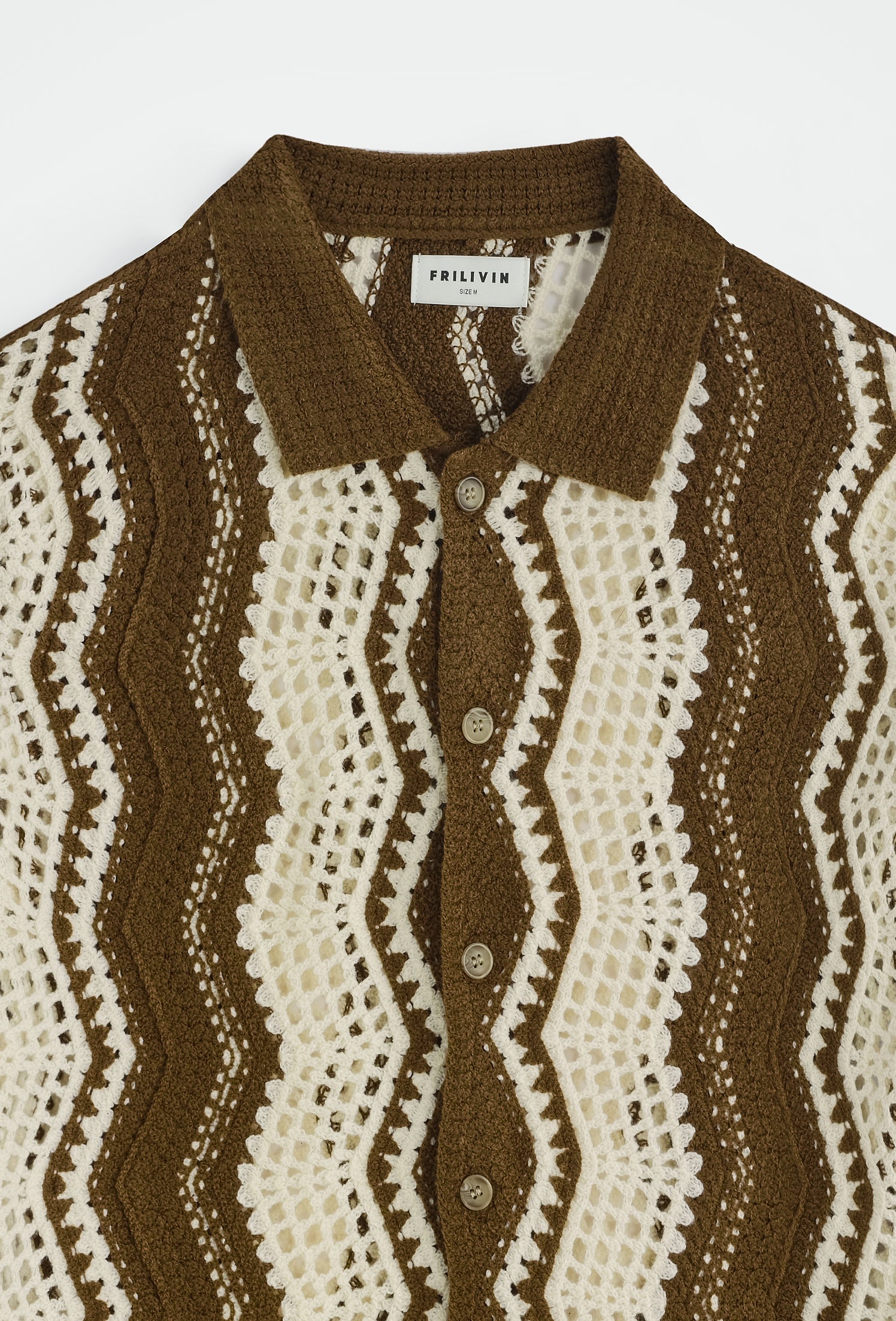Chemise polo tricot ondes