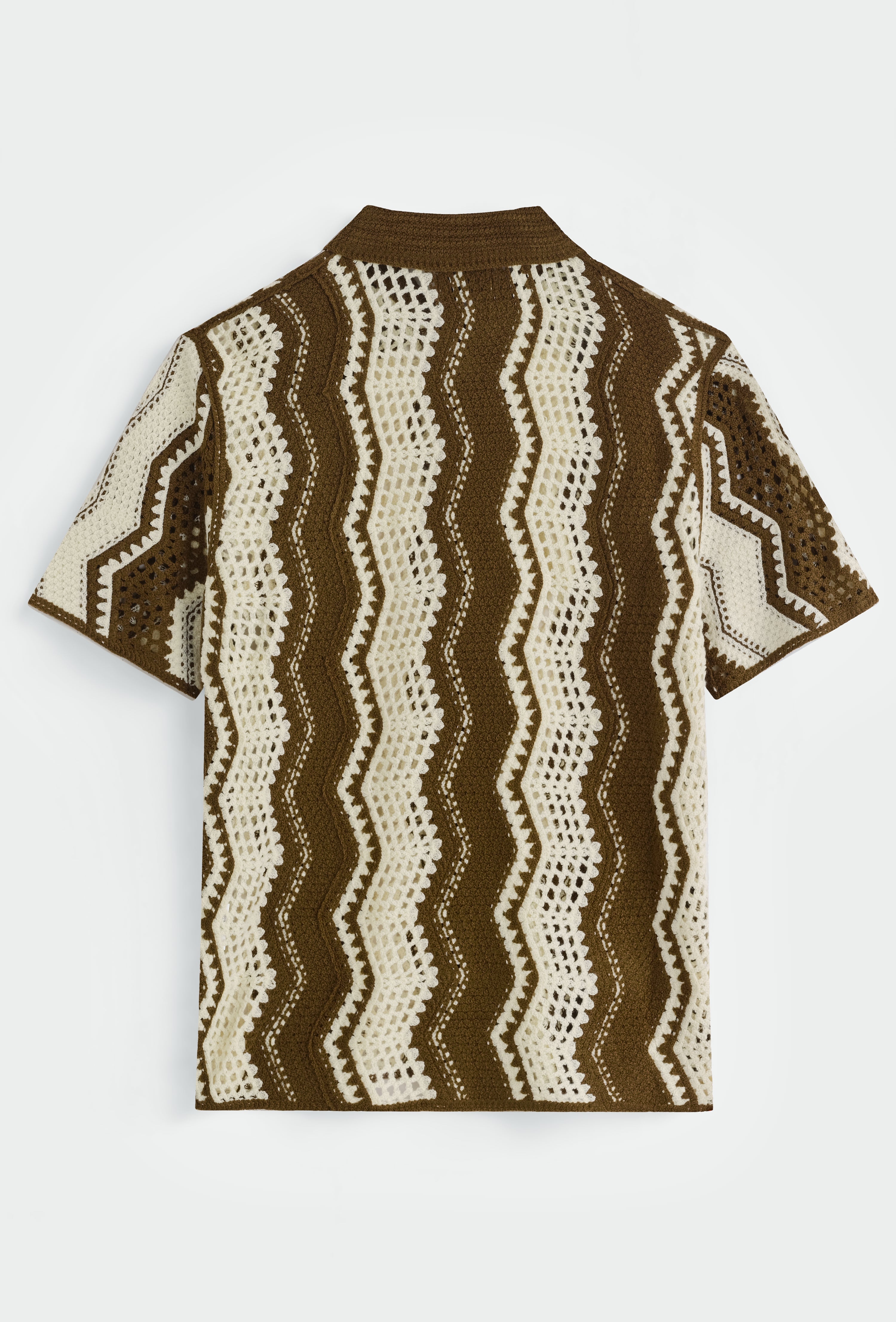 Chemise polo tricot ondes