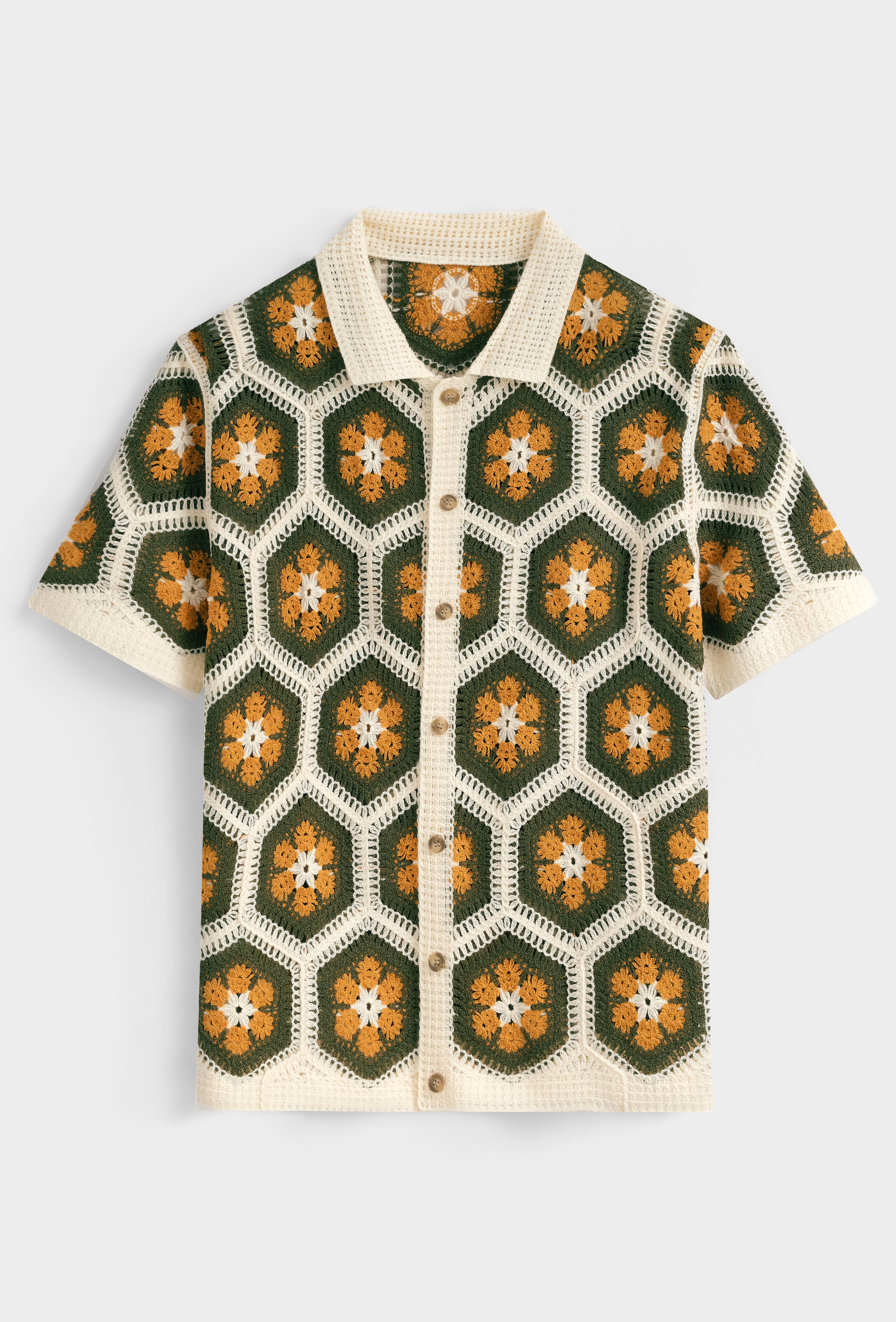 Chemise tricot motif floral