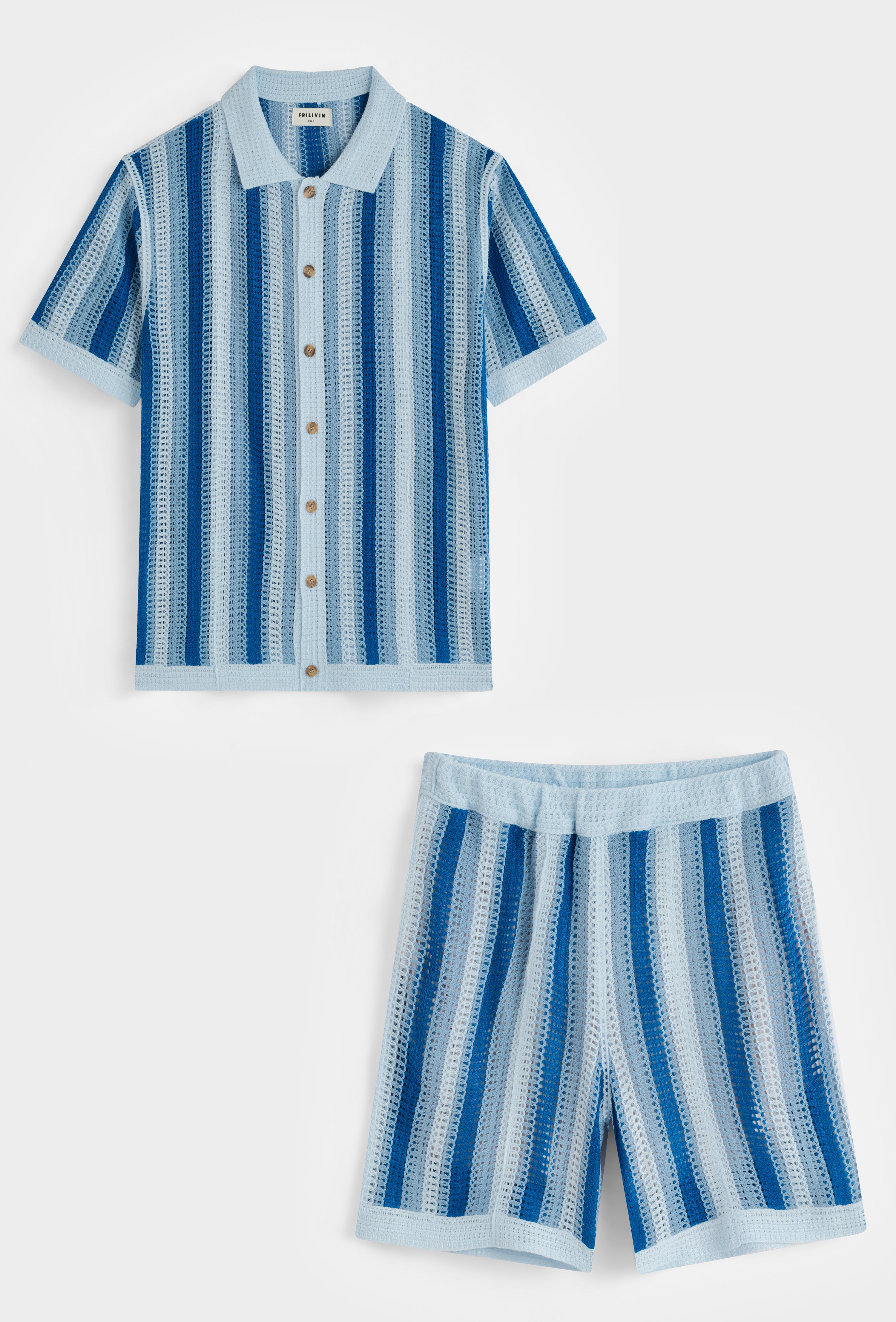 Ensemble polo short rayé