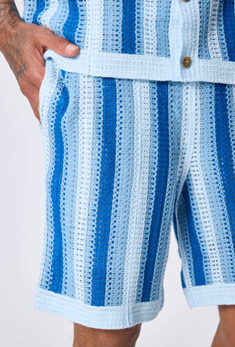 Ensemble chemise short rayé