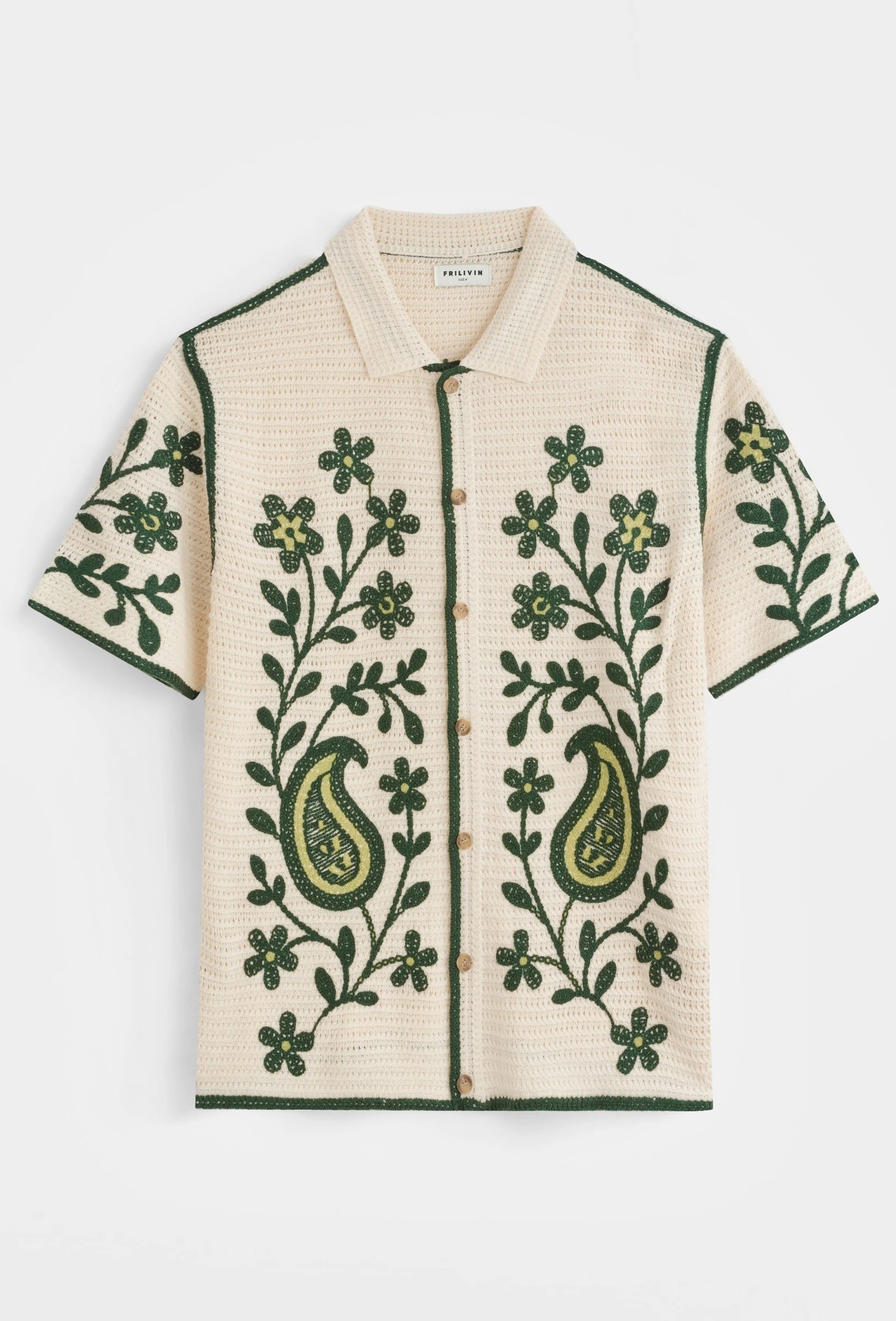 Chemise brodée style resort