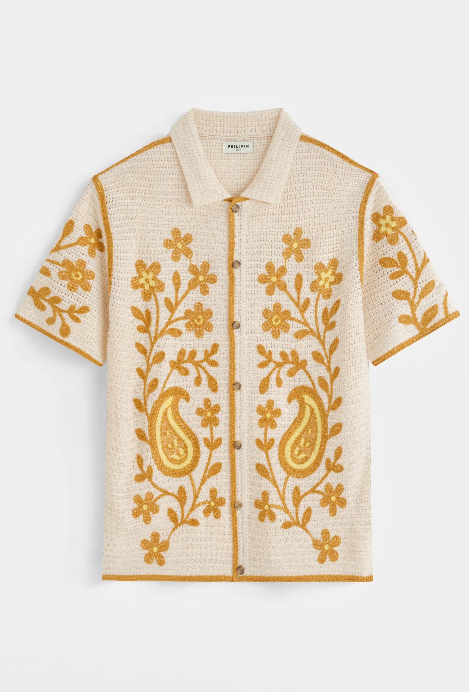 Chemise brodée style resort