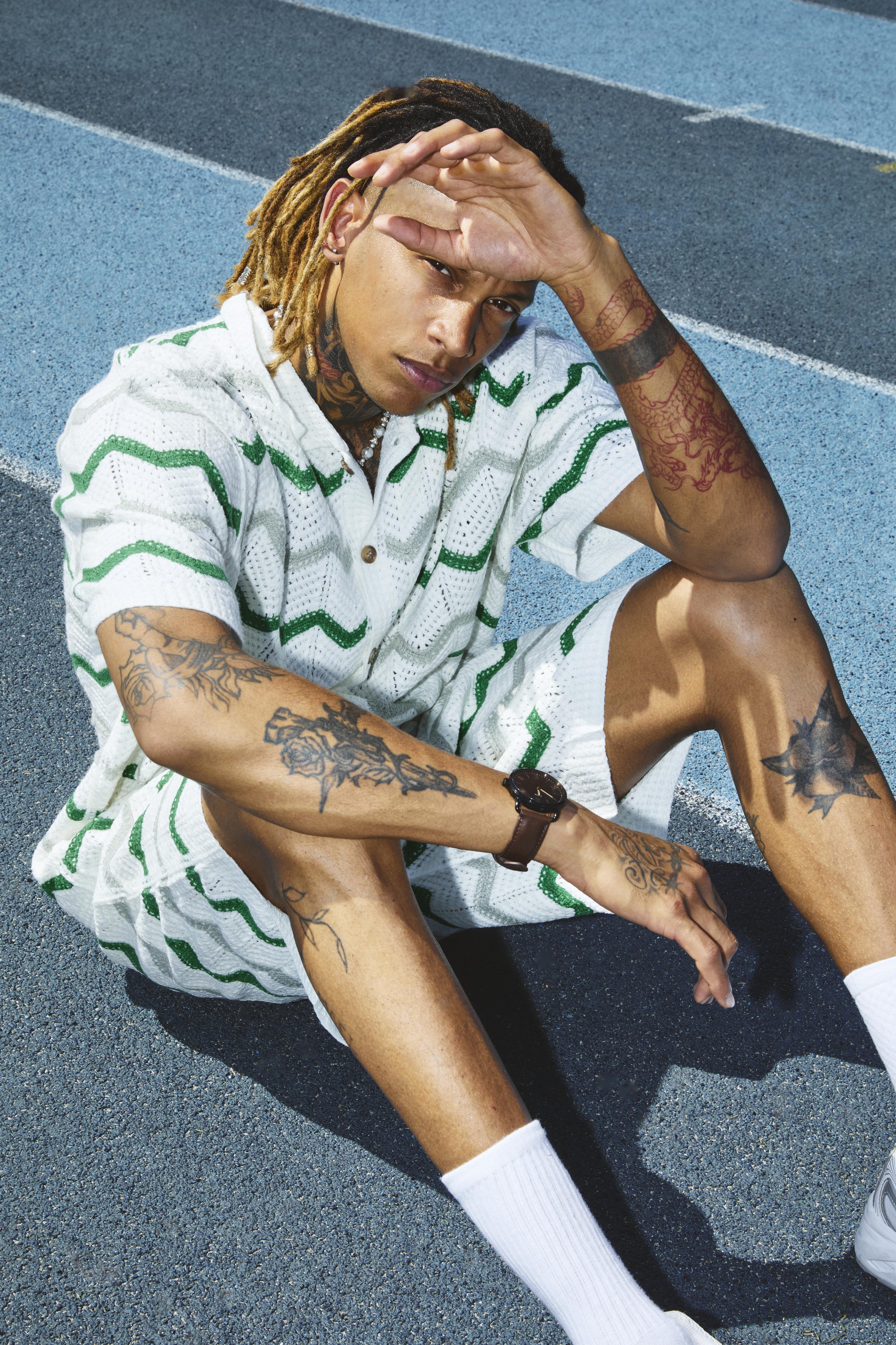Ensemble chemise short zigzag