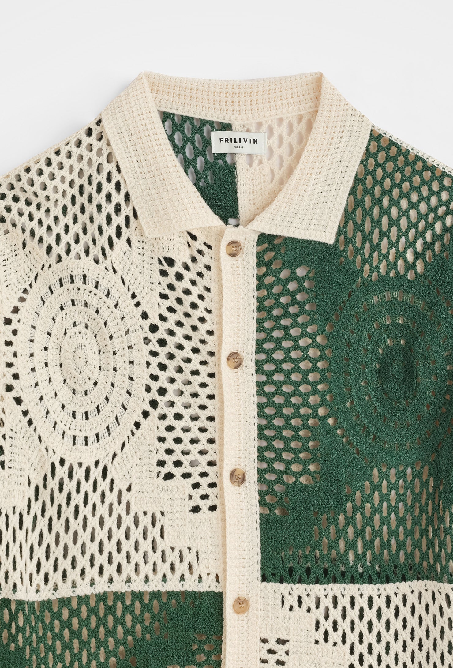 Chemise tricot ajourée casual