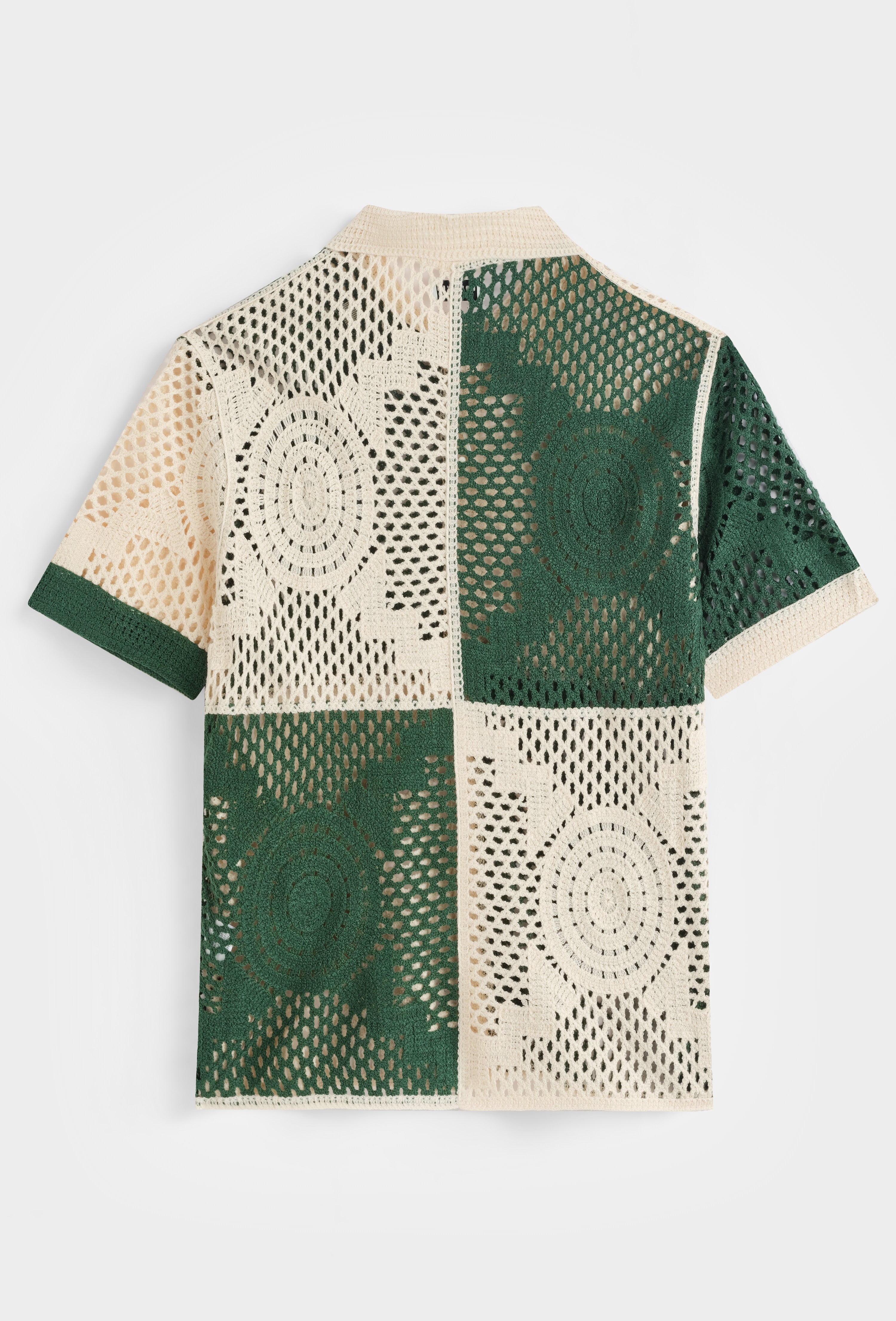 Chemise tricot ajourée casual