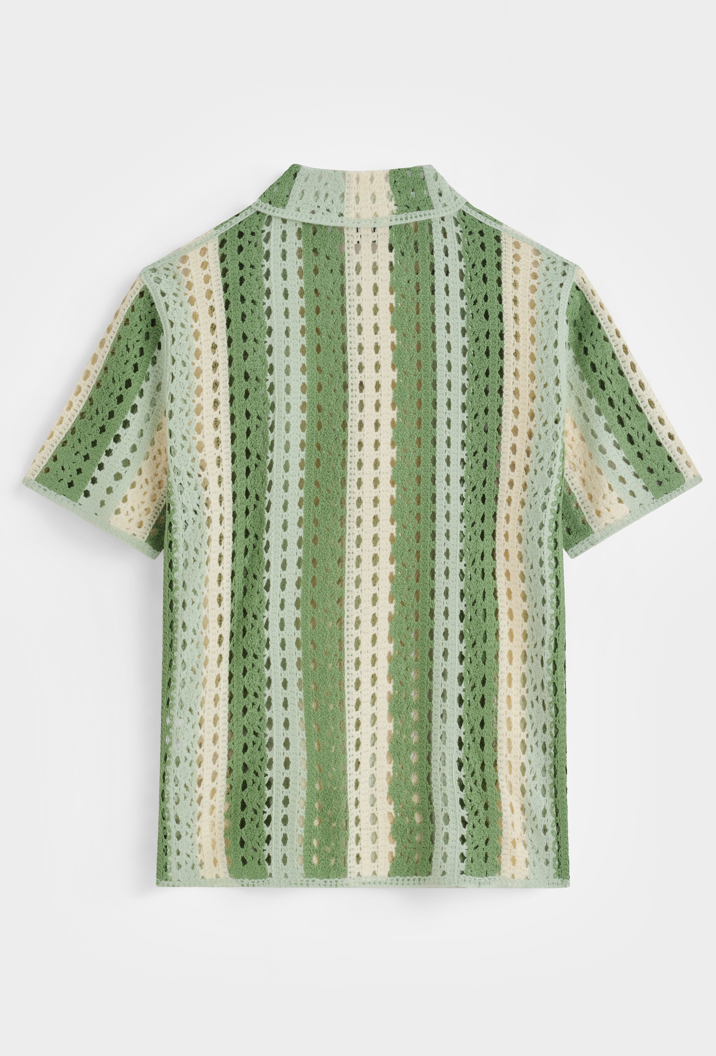 Chemise crochet col cubain