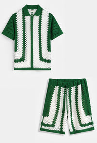 Ensemble chemise short crochet