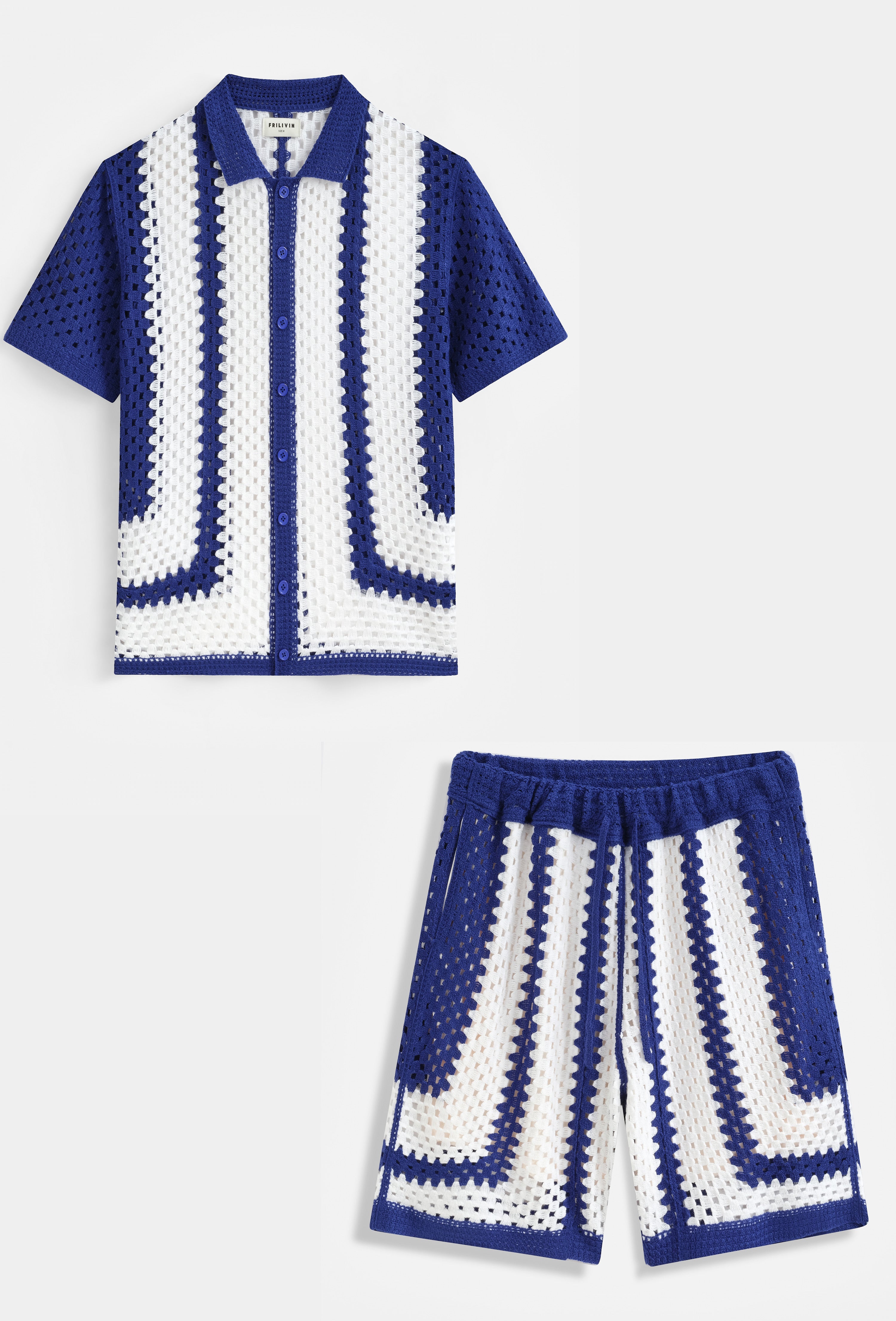 Ensemble chemise short crochet
