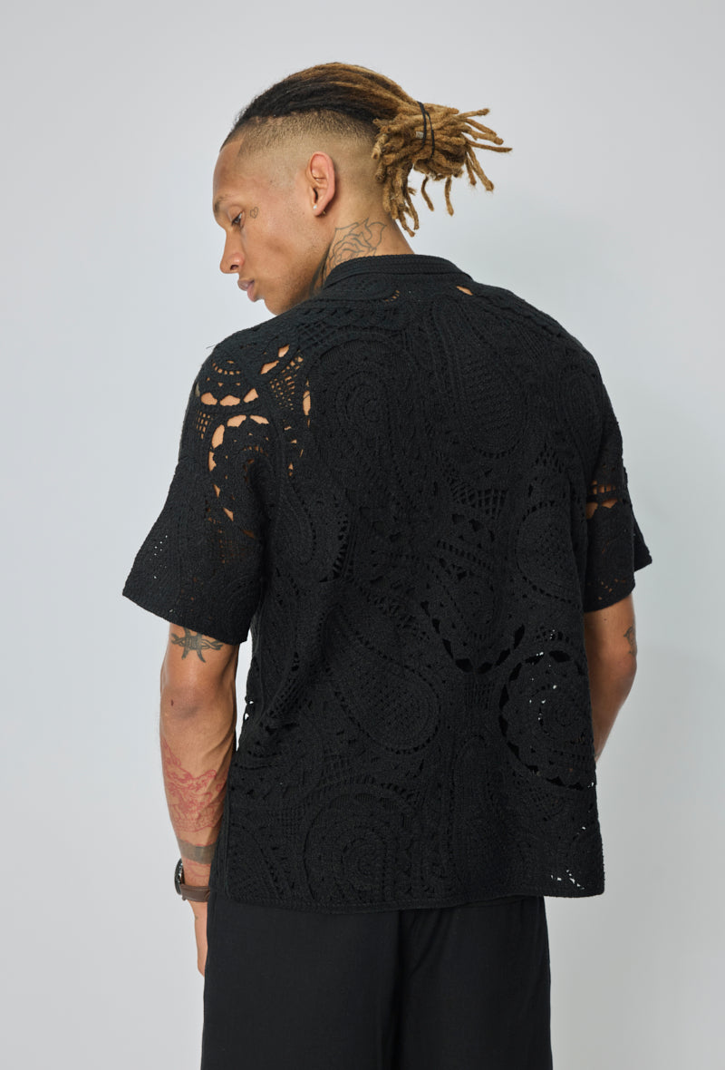Polo crochet ajouré casual