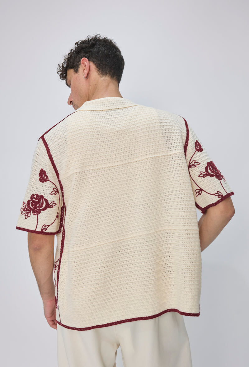 Chemise florale col cubain