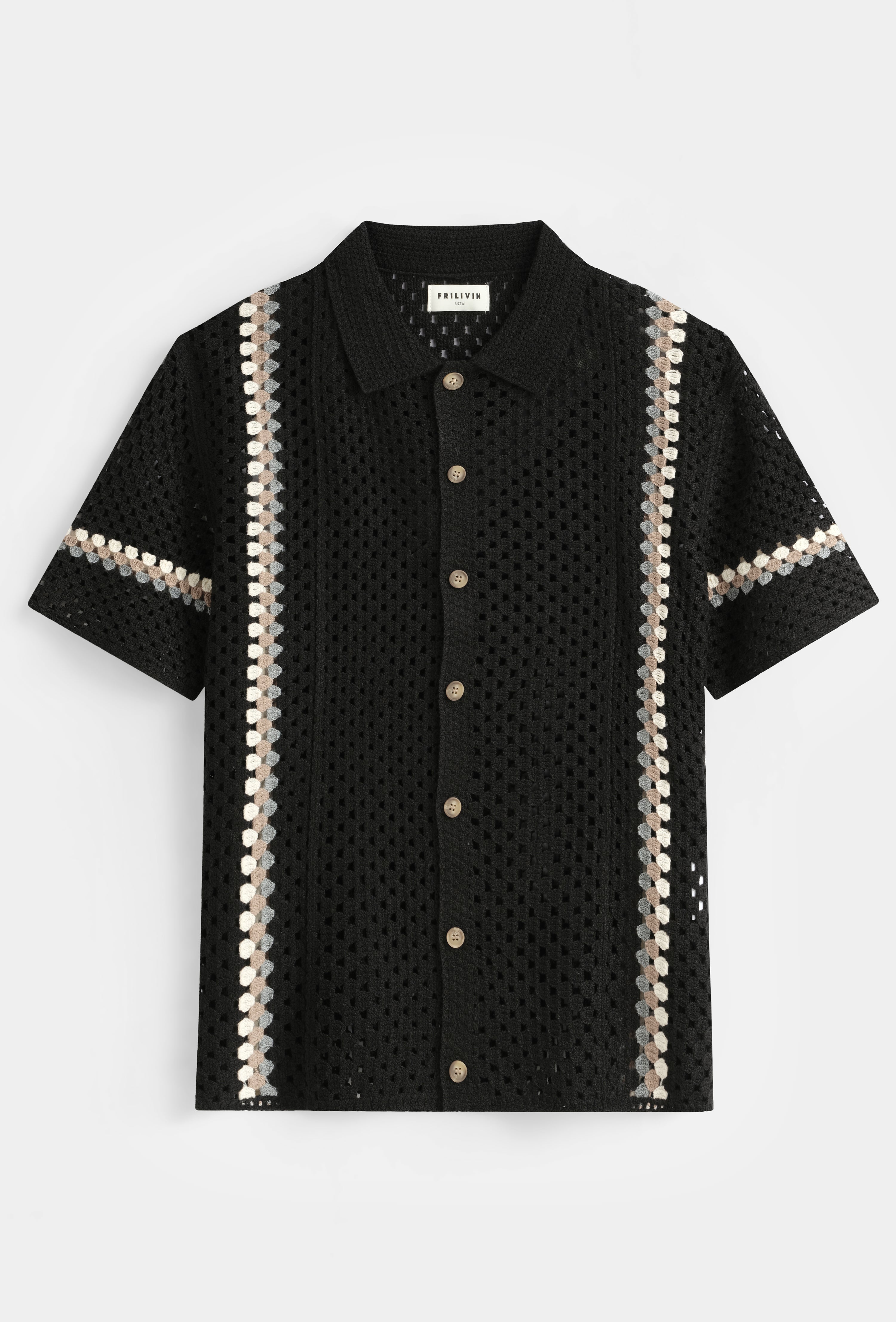 Chemise crochet col polo