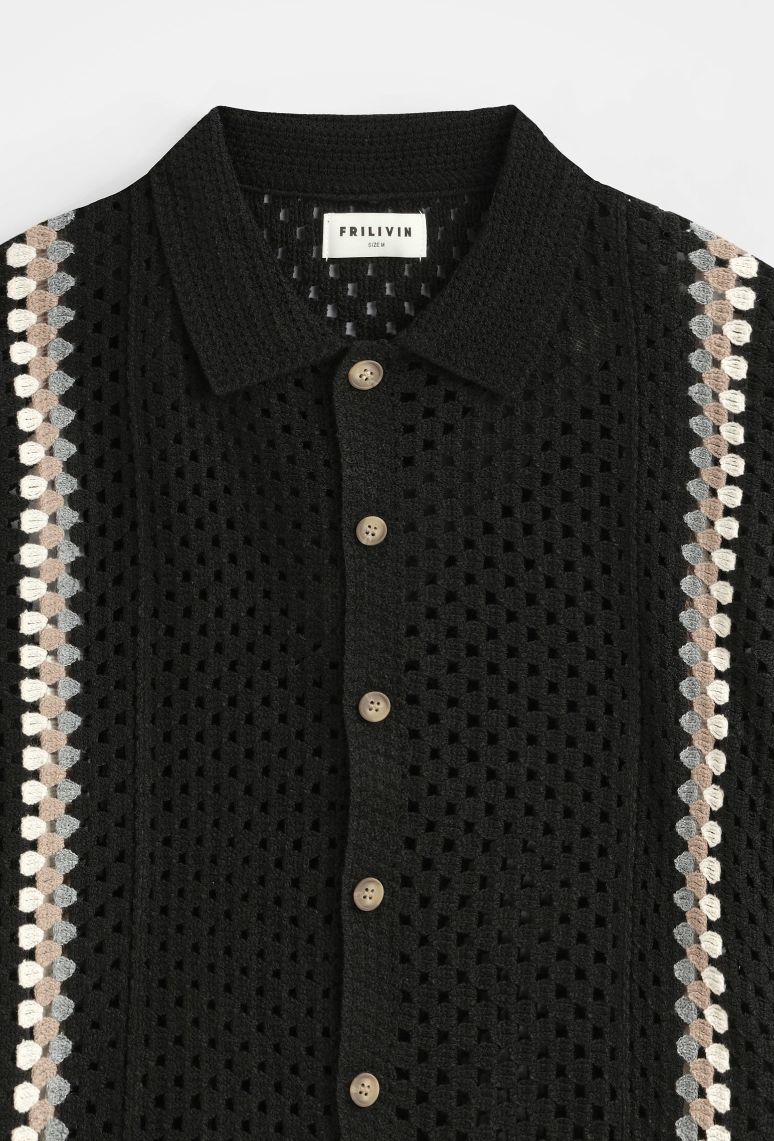Chemise crochet col polo