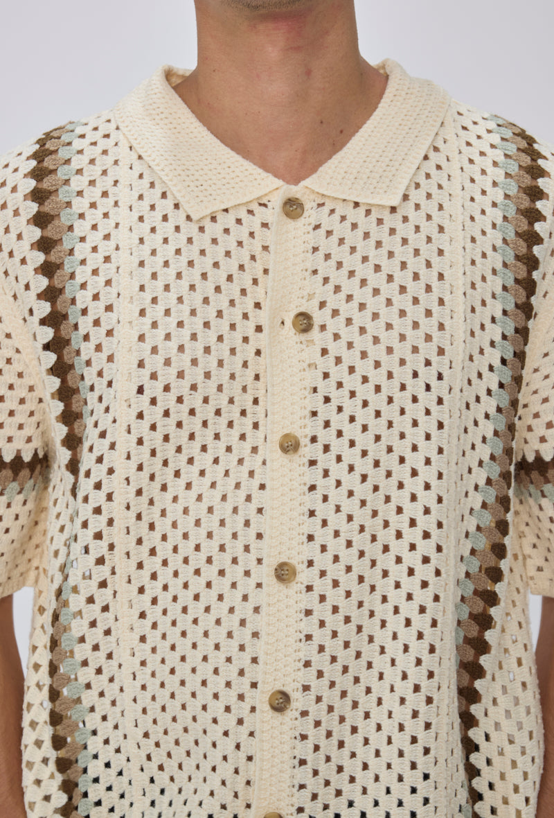 Chemise tricot col polo