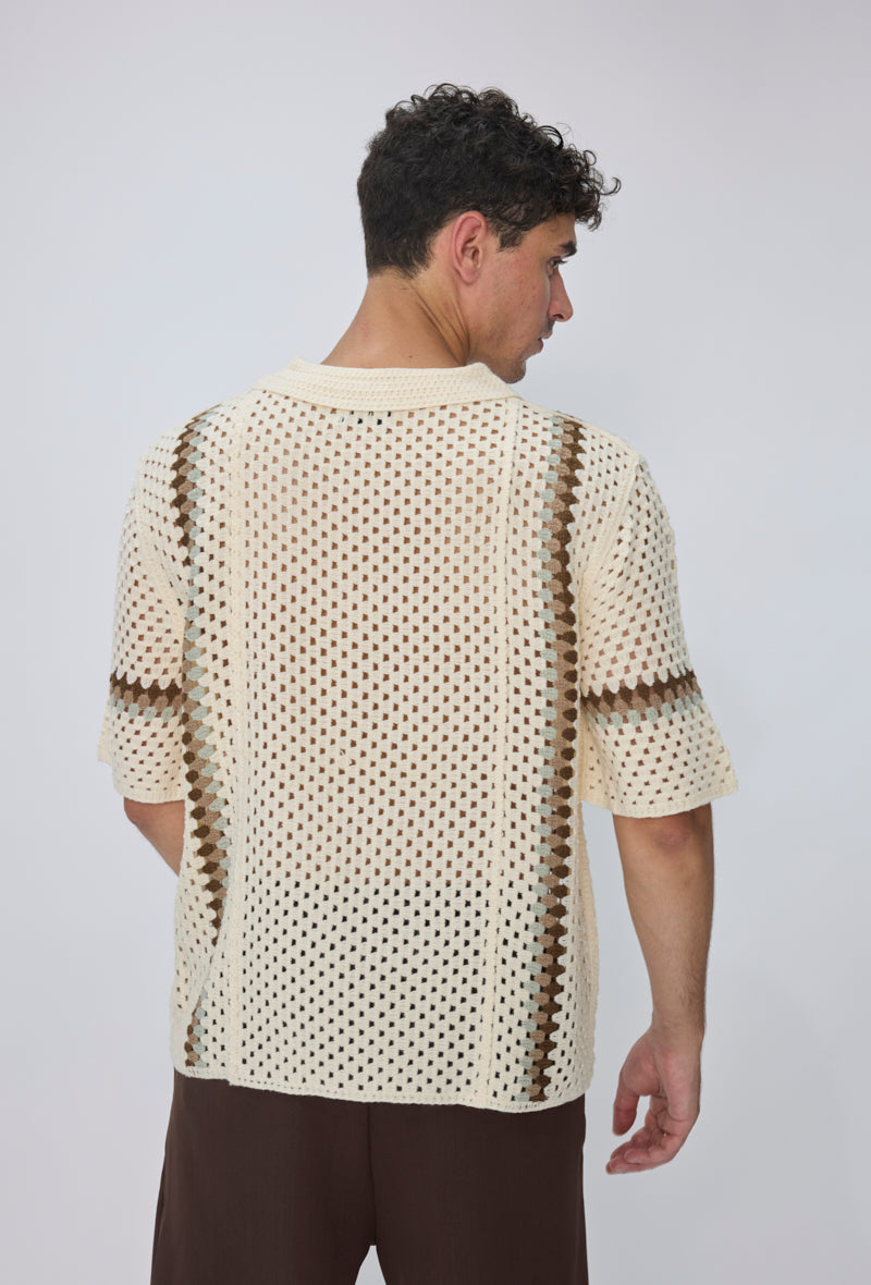 Chemise tricot col polo