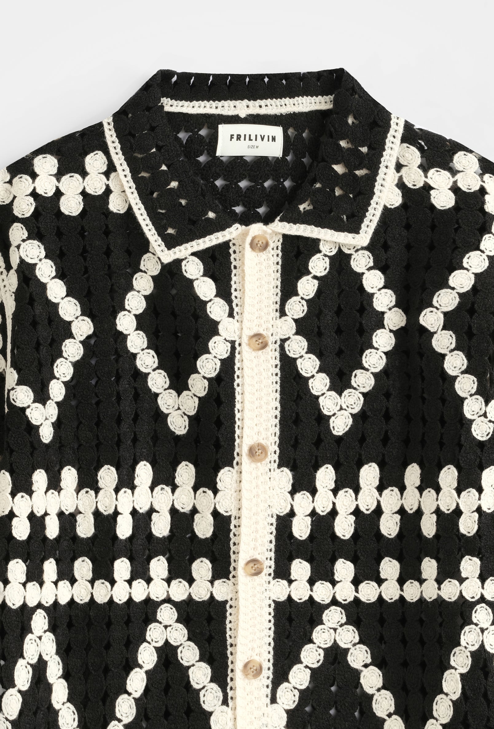 Chemise crochet géométrique