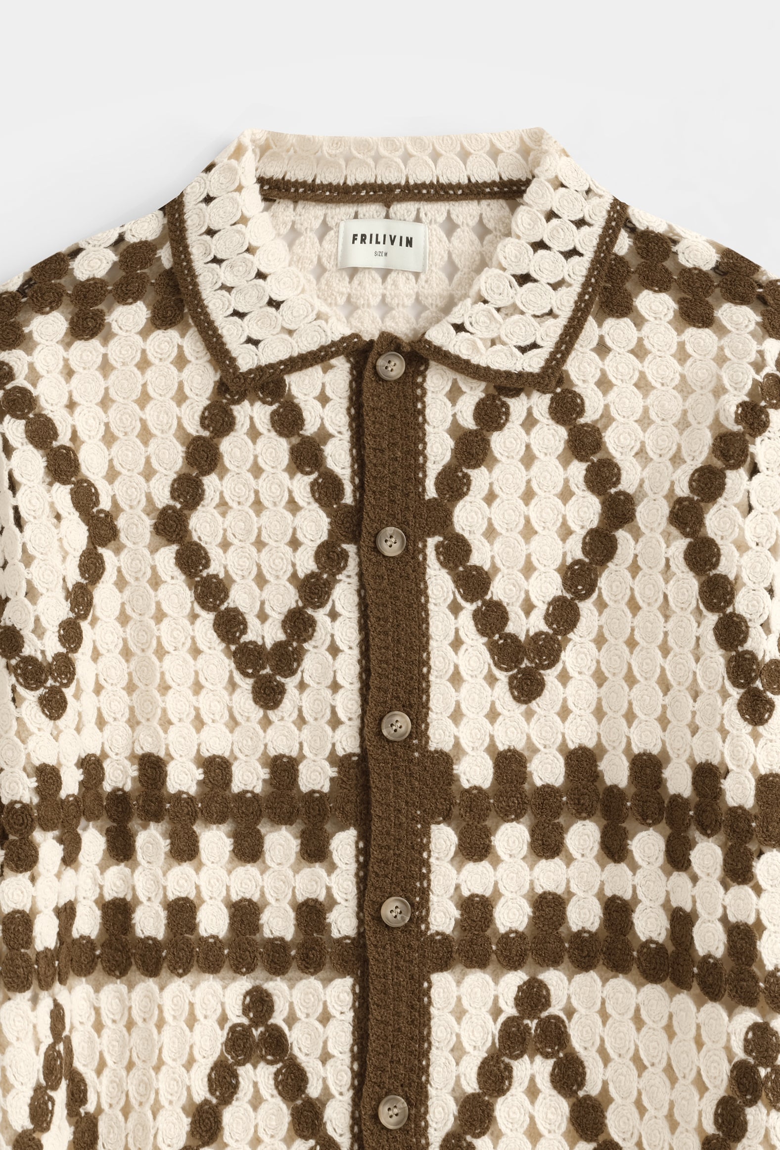 Chemise crochet géométrique