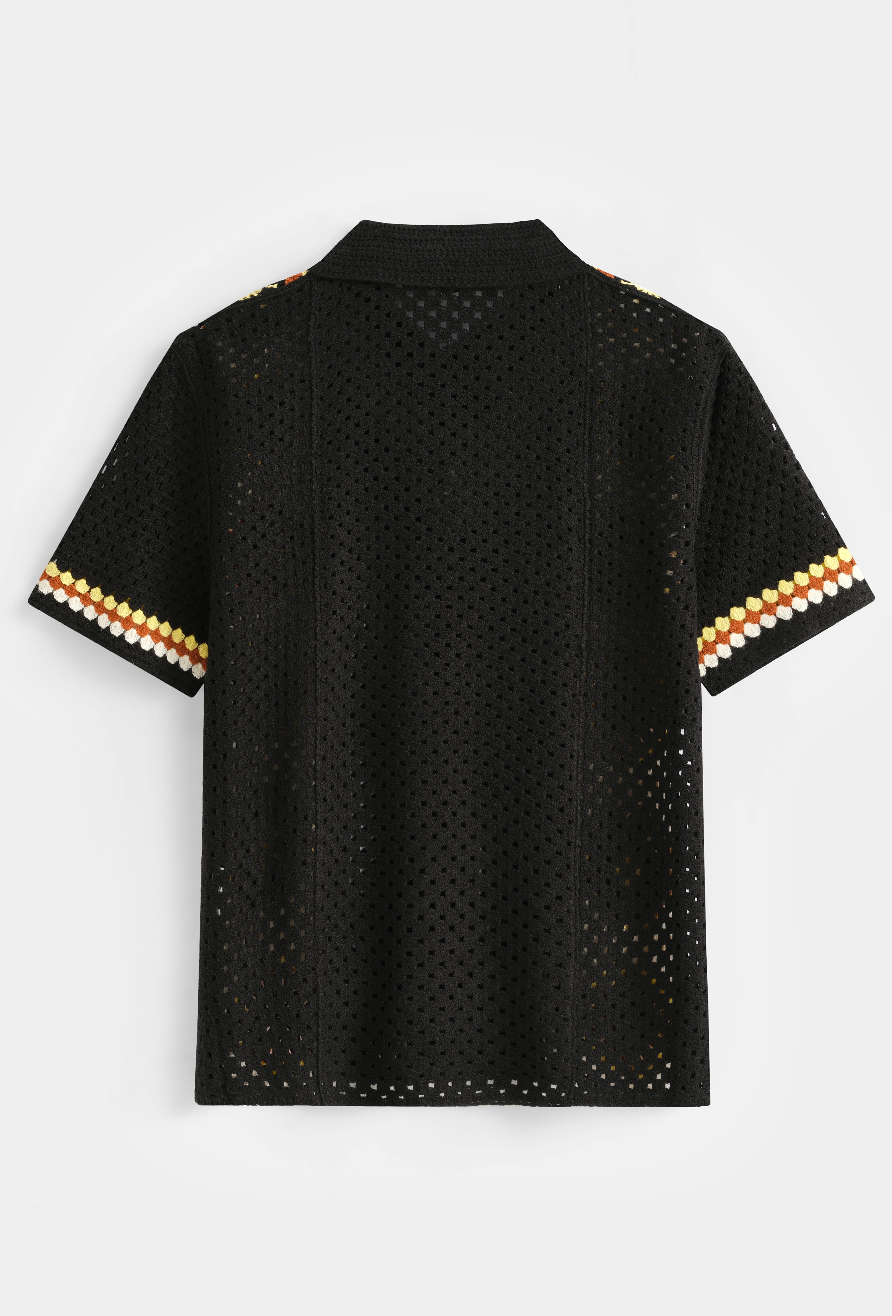 Chemise tricot floral col camp