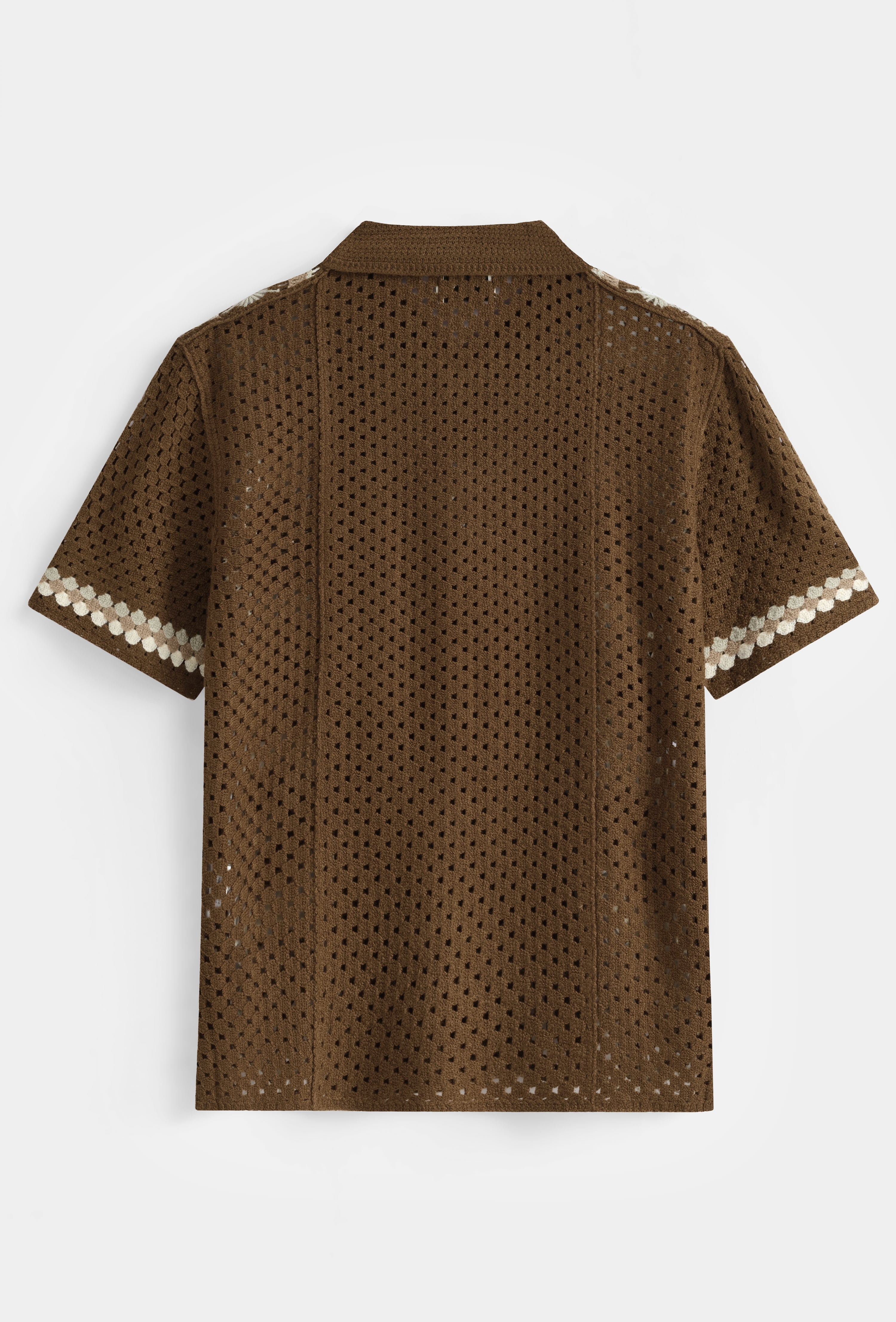 Chemise tricot floral col camp
