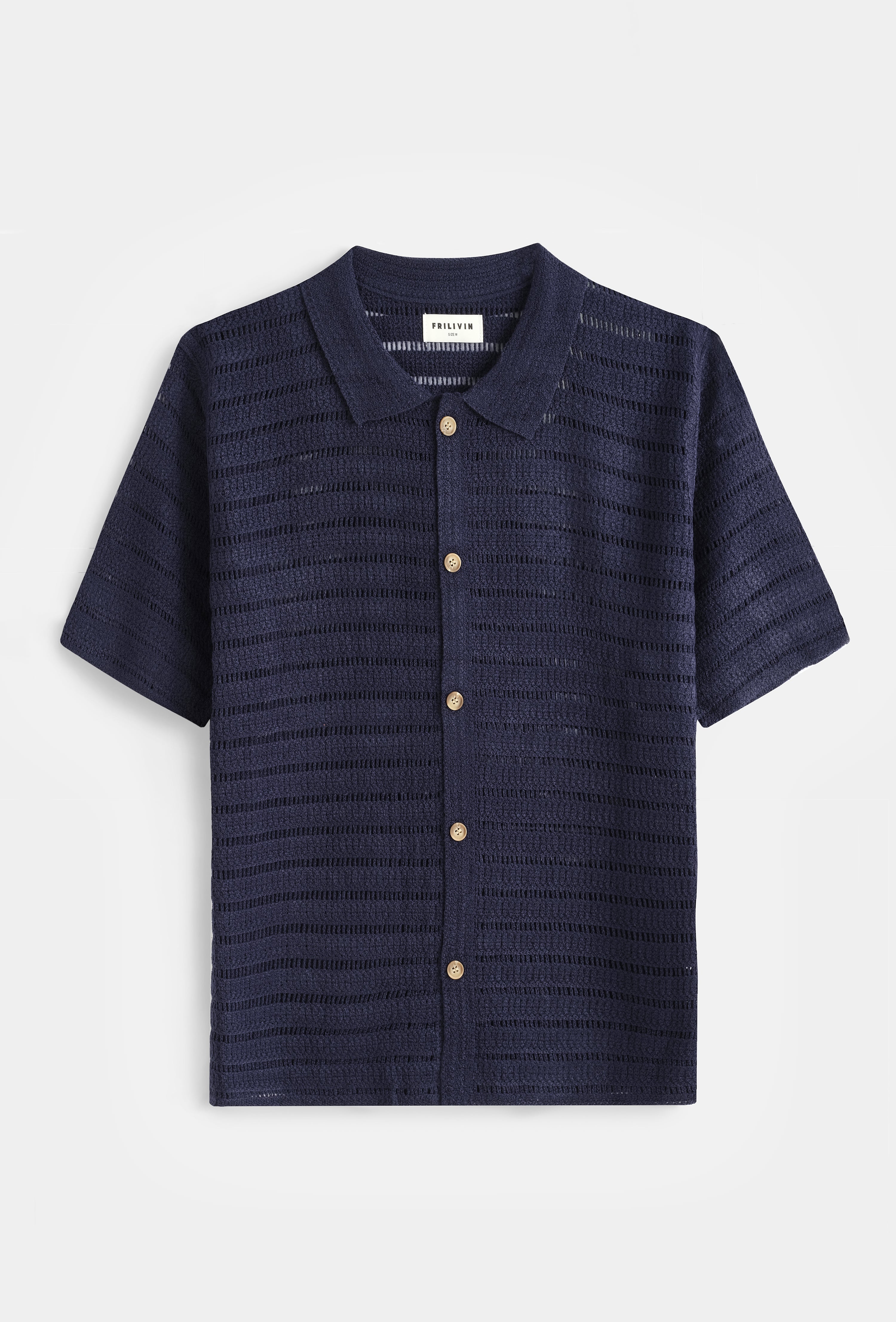 Chemise polo tricot rayé