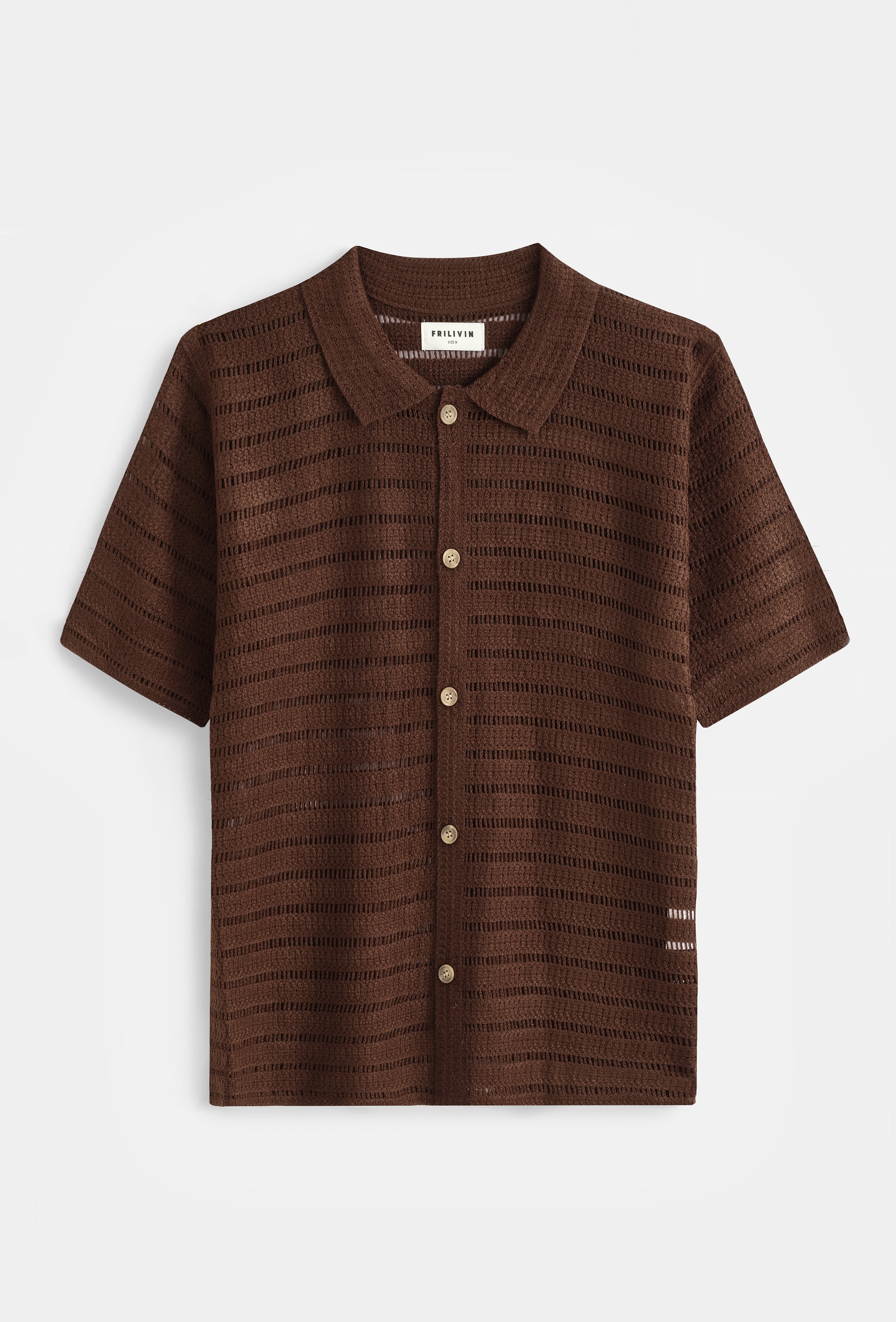 Chemise polo tricot rayé