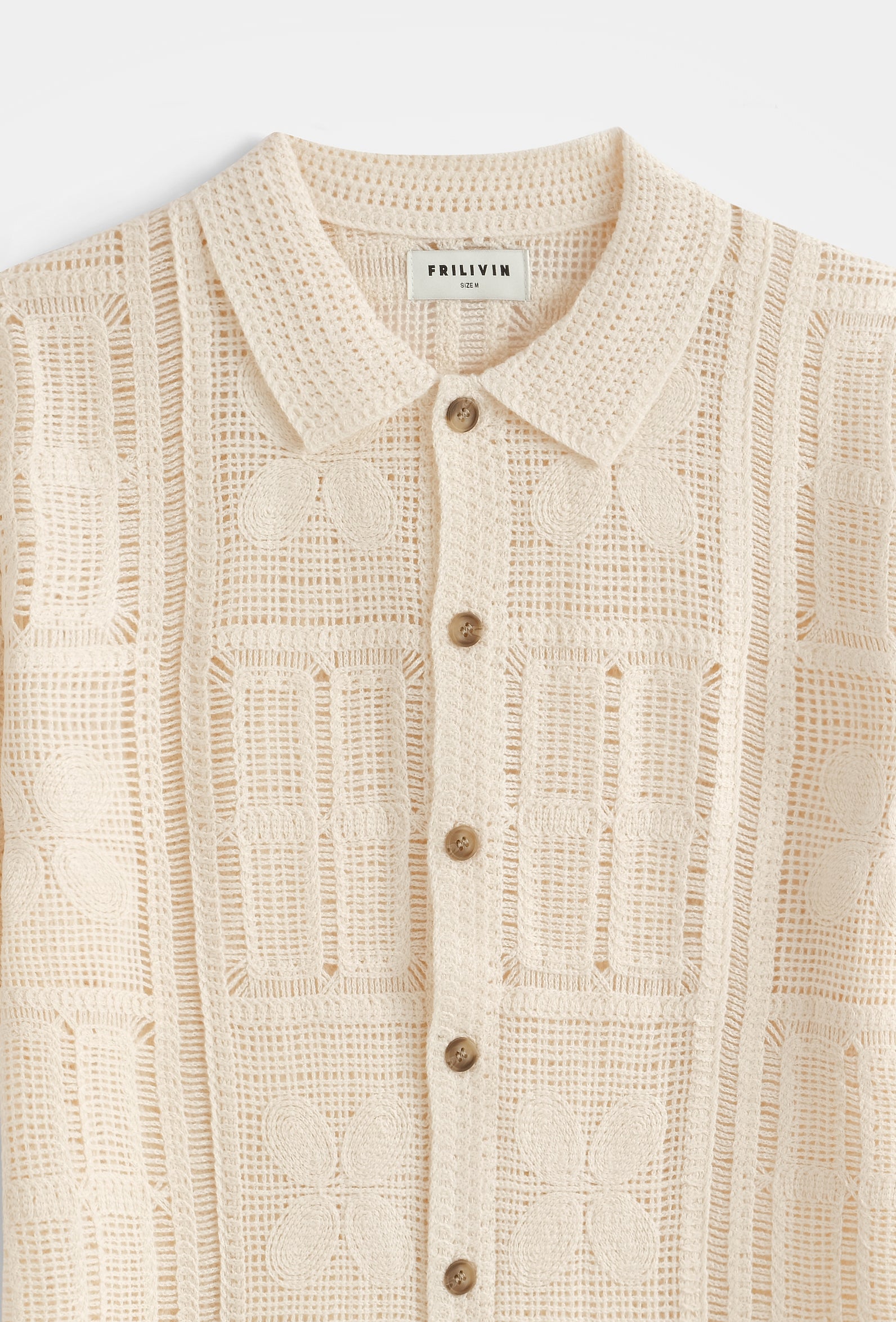Chemise tricot ajouré polo