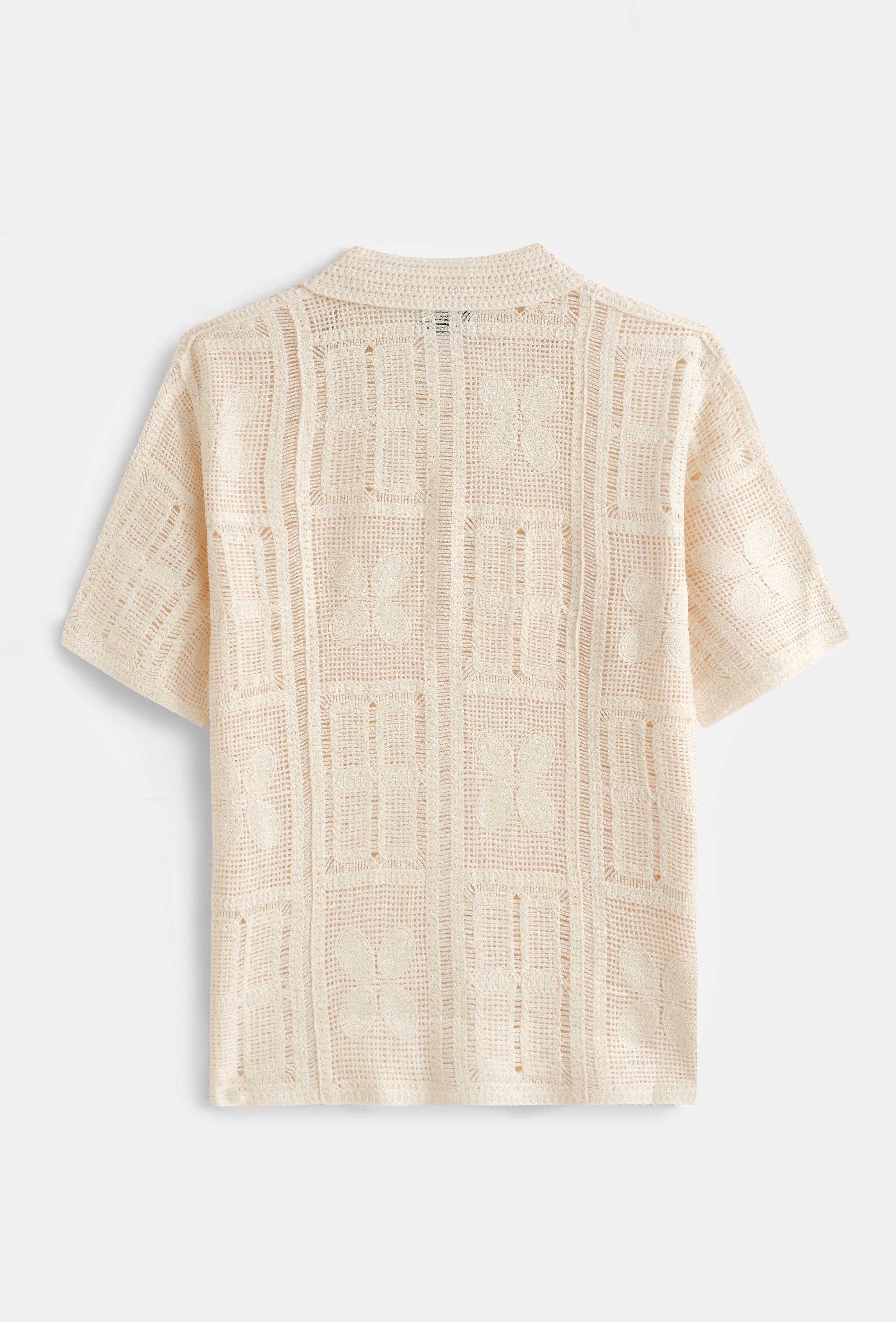 Chemise tricot ajouré polo