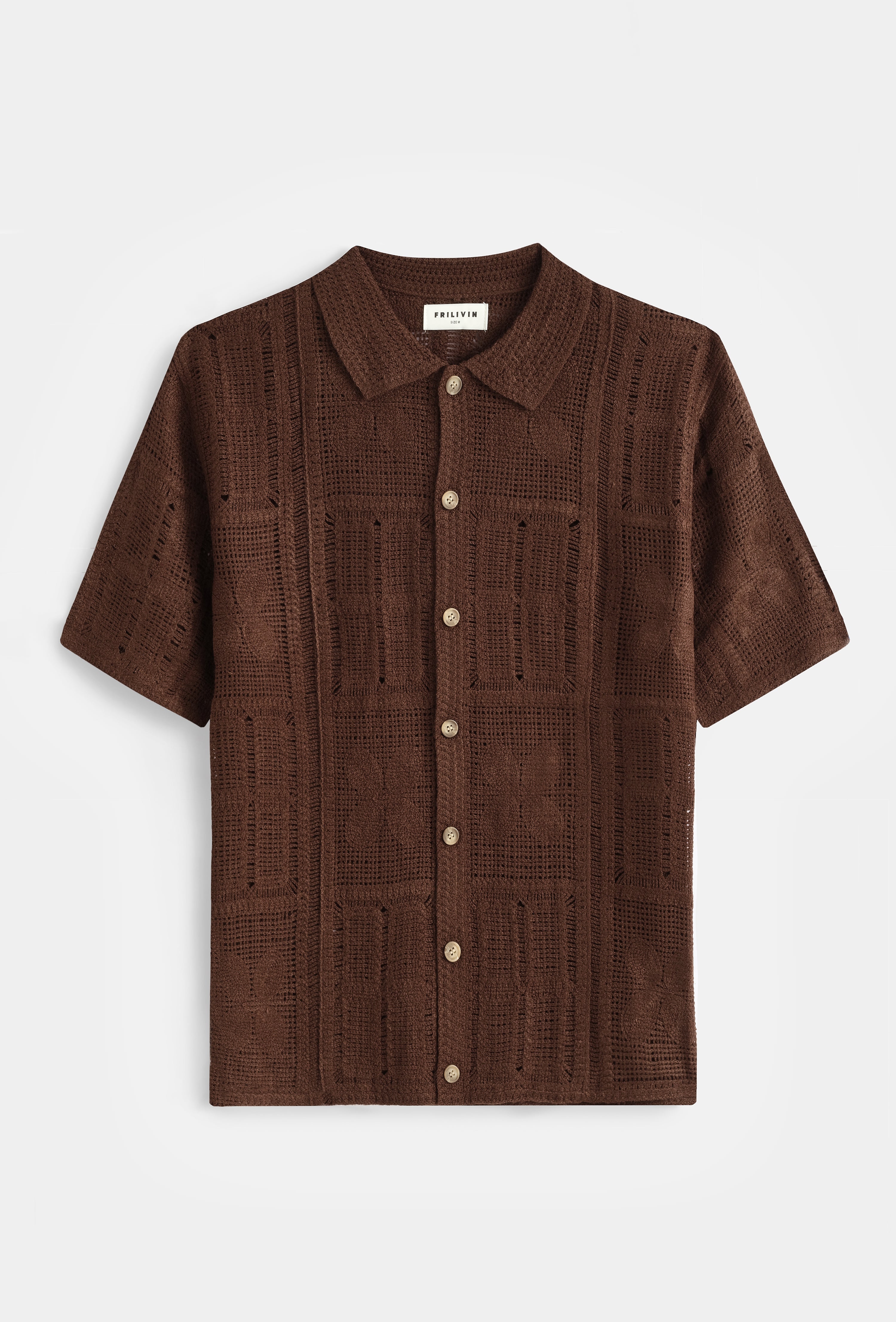 Chemise tricot ajouré polo